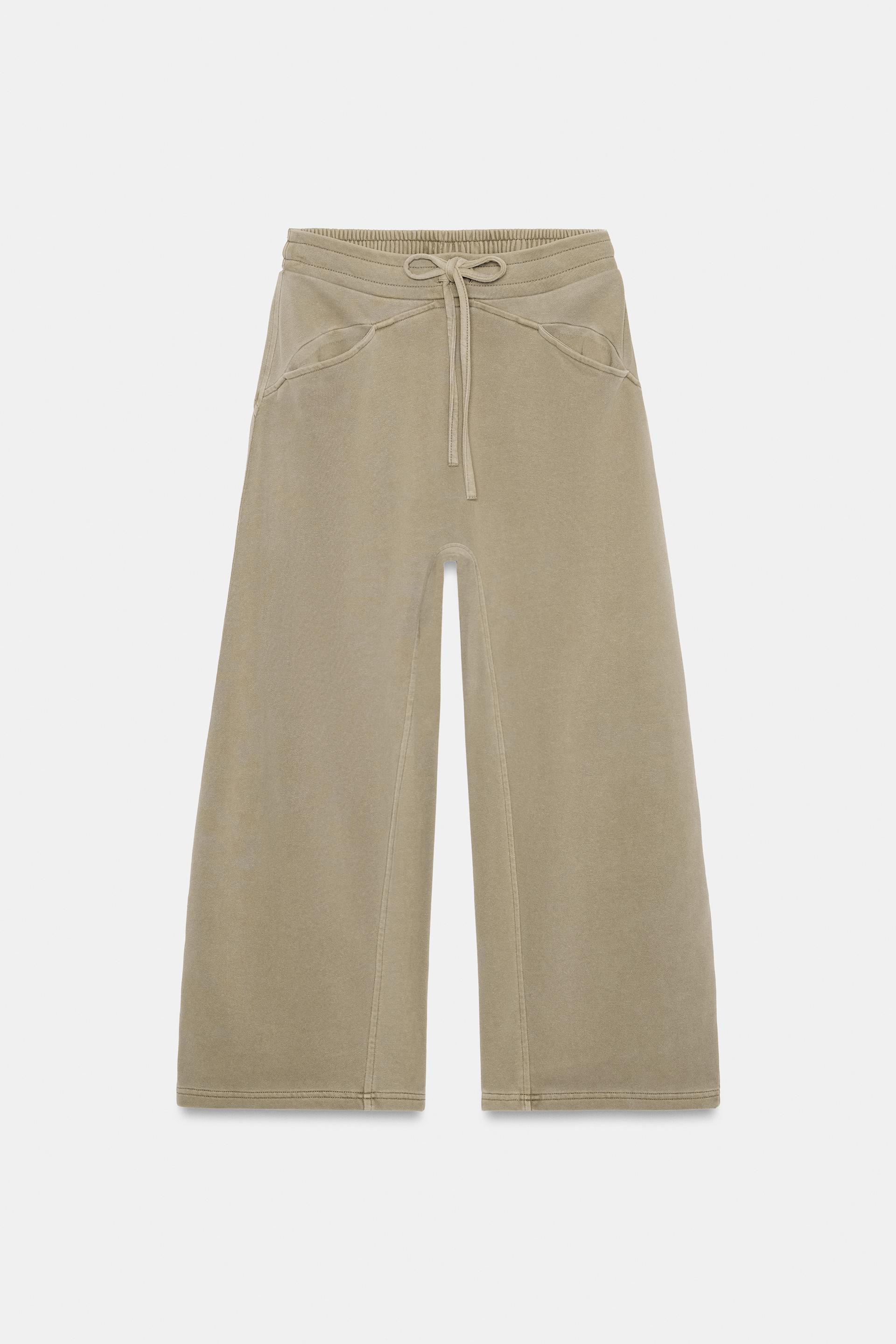 WASHED EFFECT FLEECE PANTS by ZARA