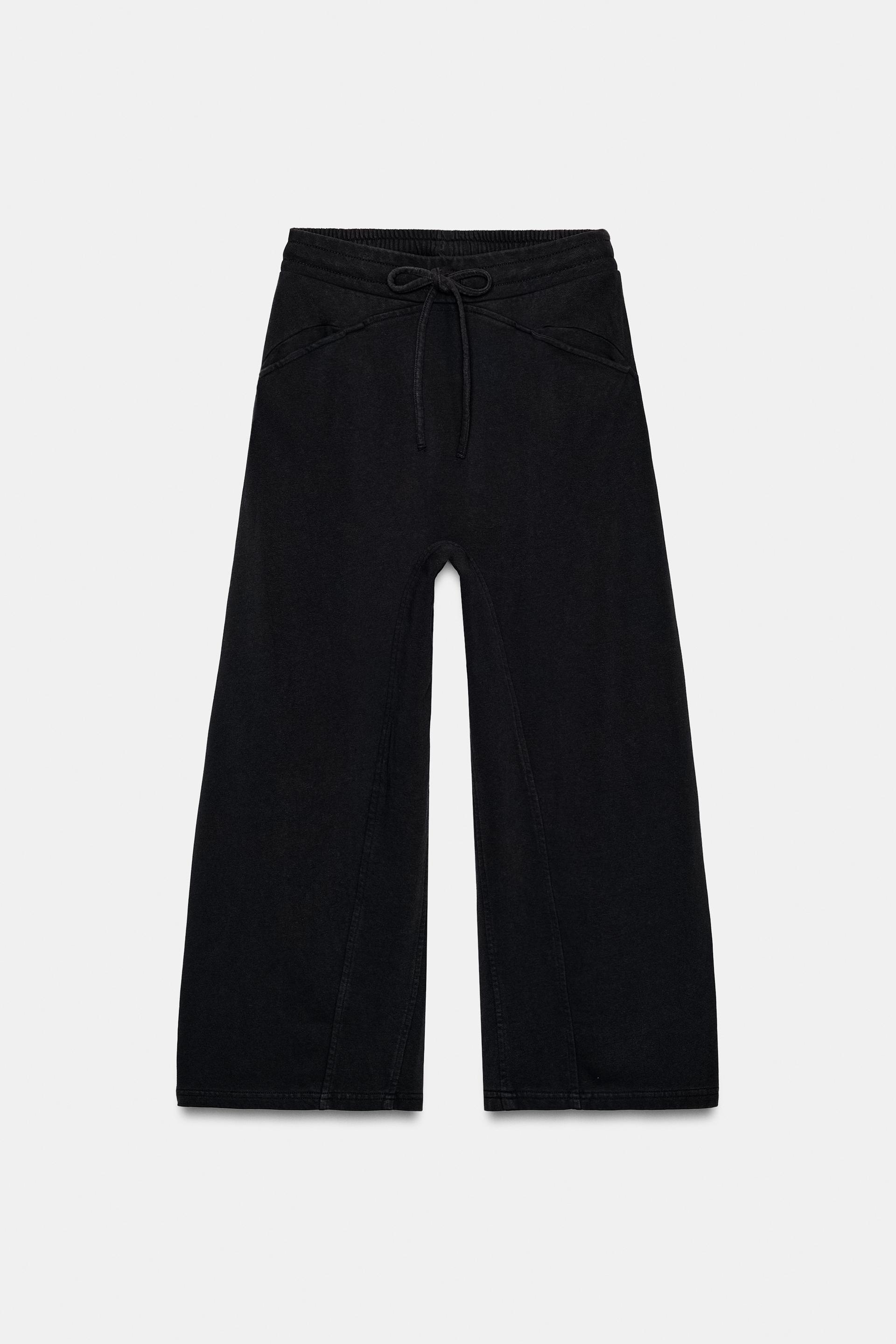 WASHED EFFECT FLEECE PANTS by ZARA