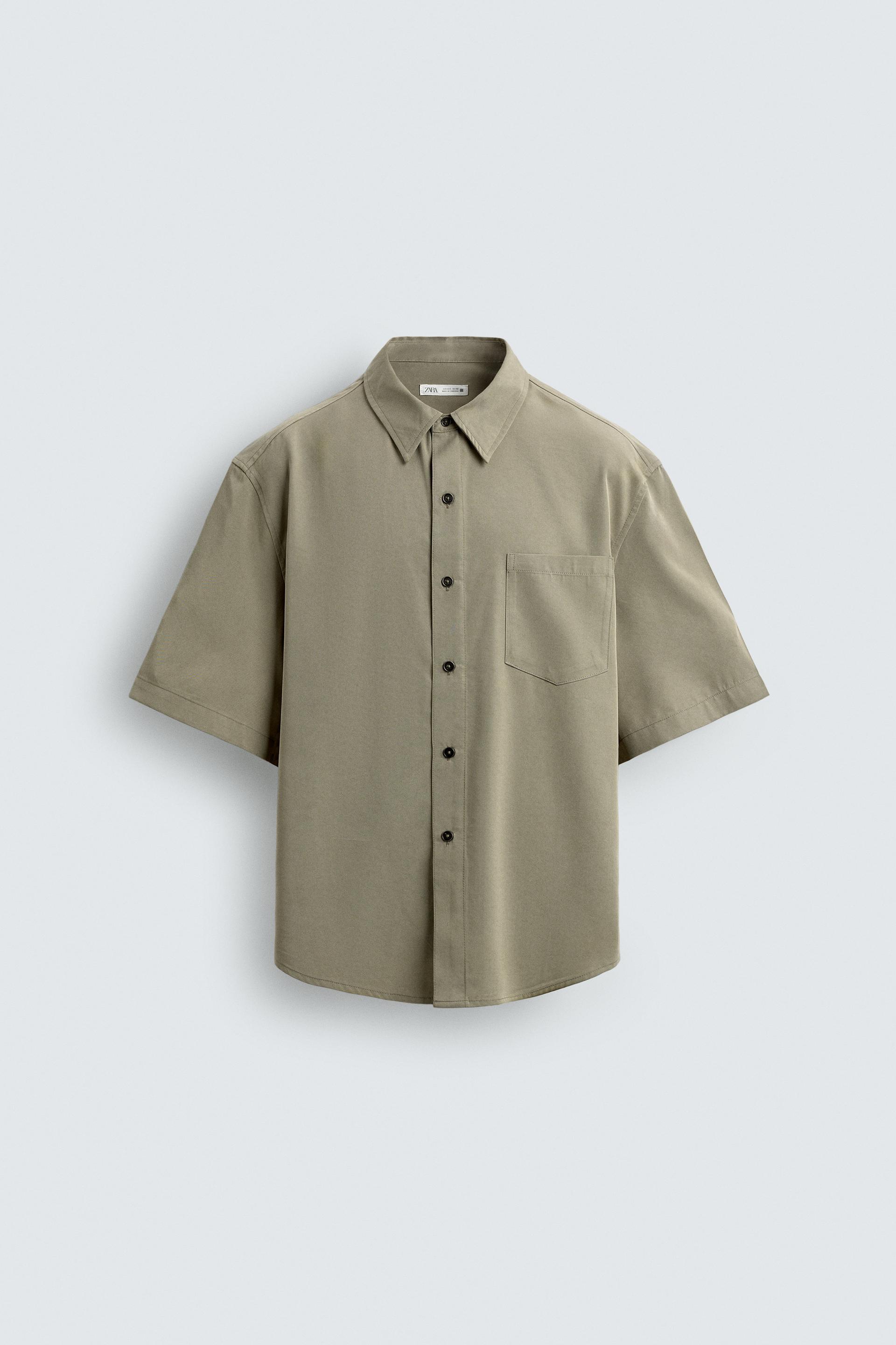 WASHED EFFECT RELAXED FIT SHIRT by ZARA