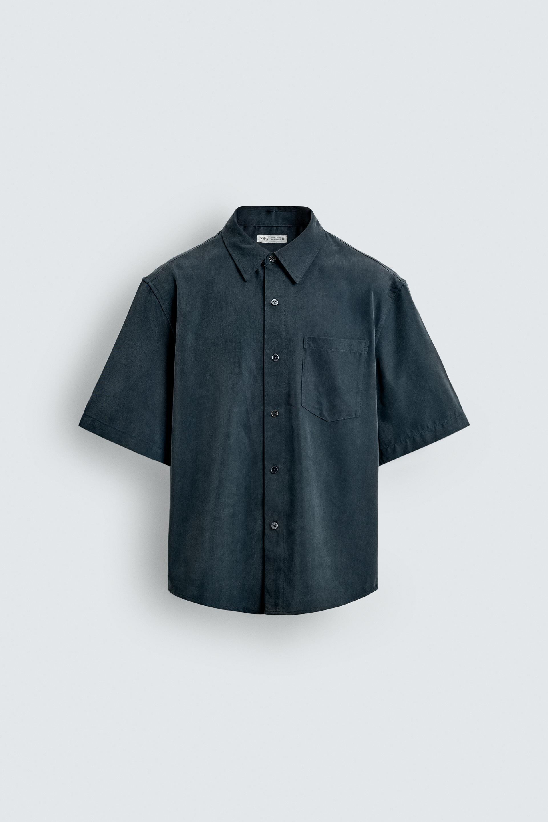 WASHED EFFECT RELAXED FIT SHIRT by ZARA