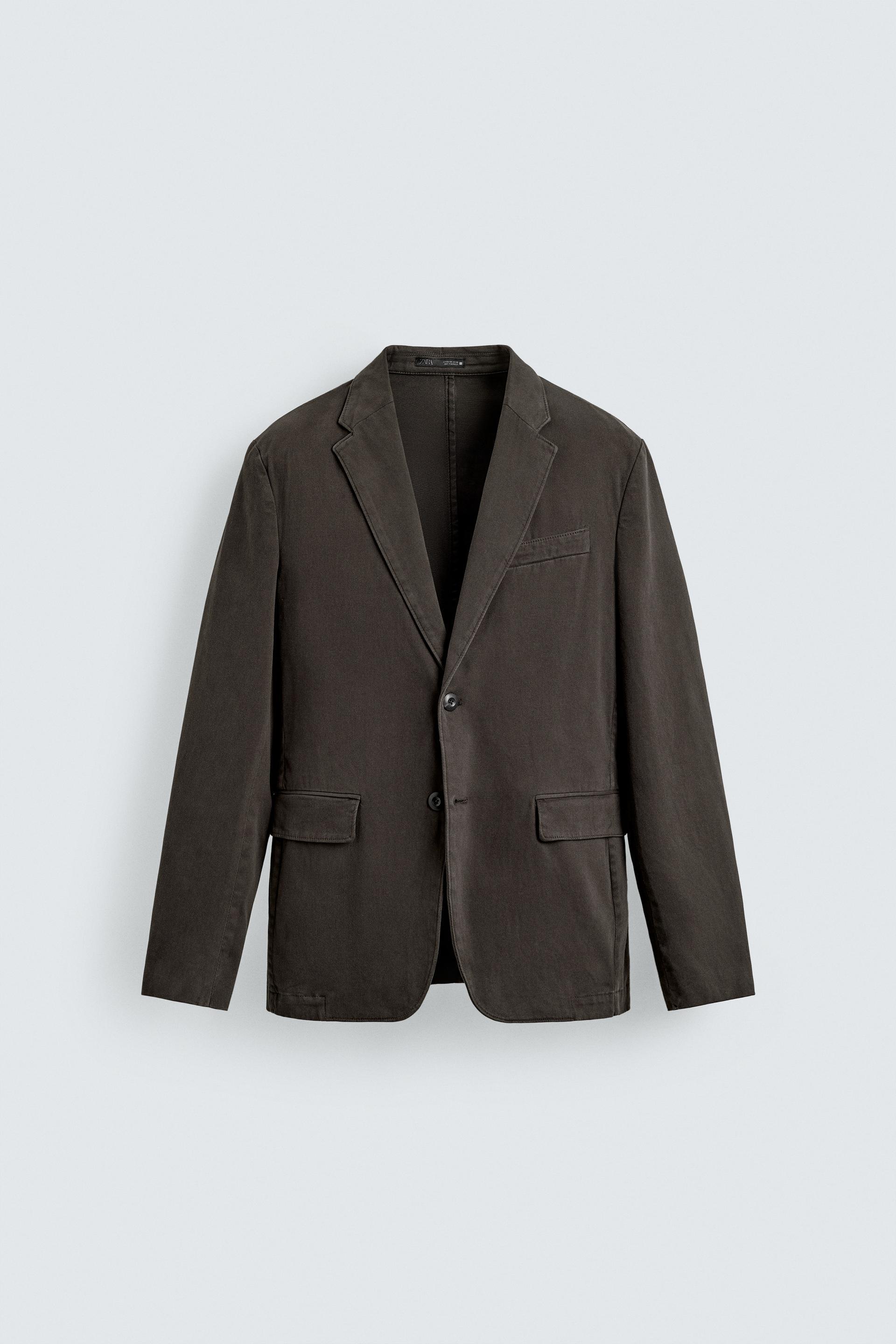 WASHED EFFECT SUIT BLAZER by ZARA