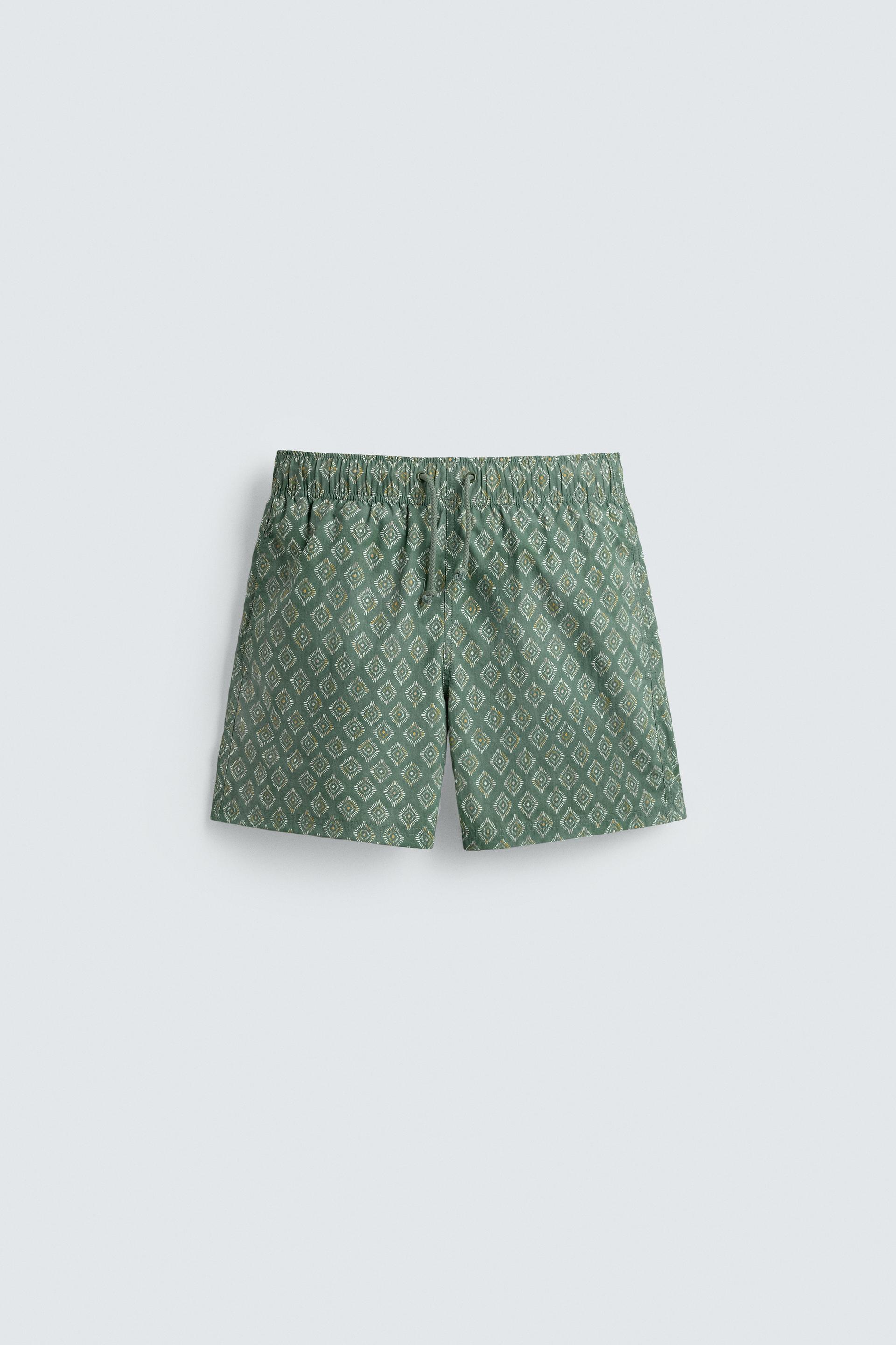 WASHED GEOMETRIC PRINT SWIMSUIT by ZARA