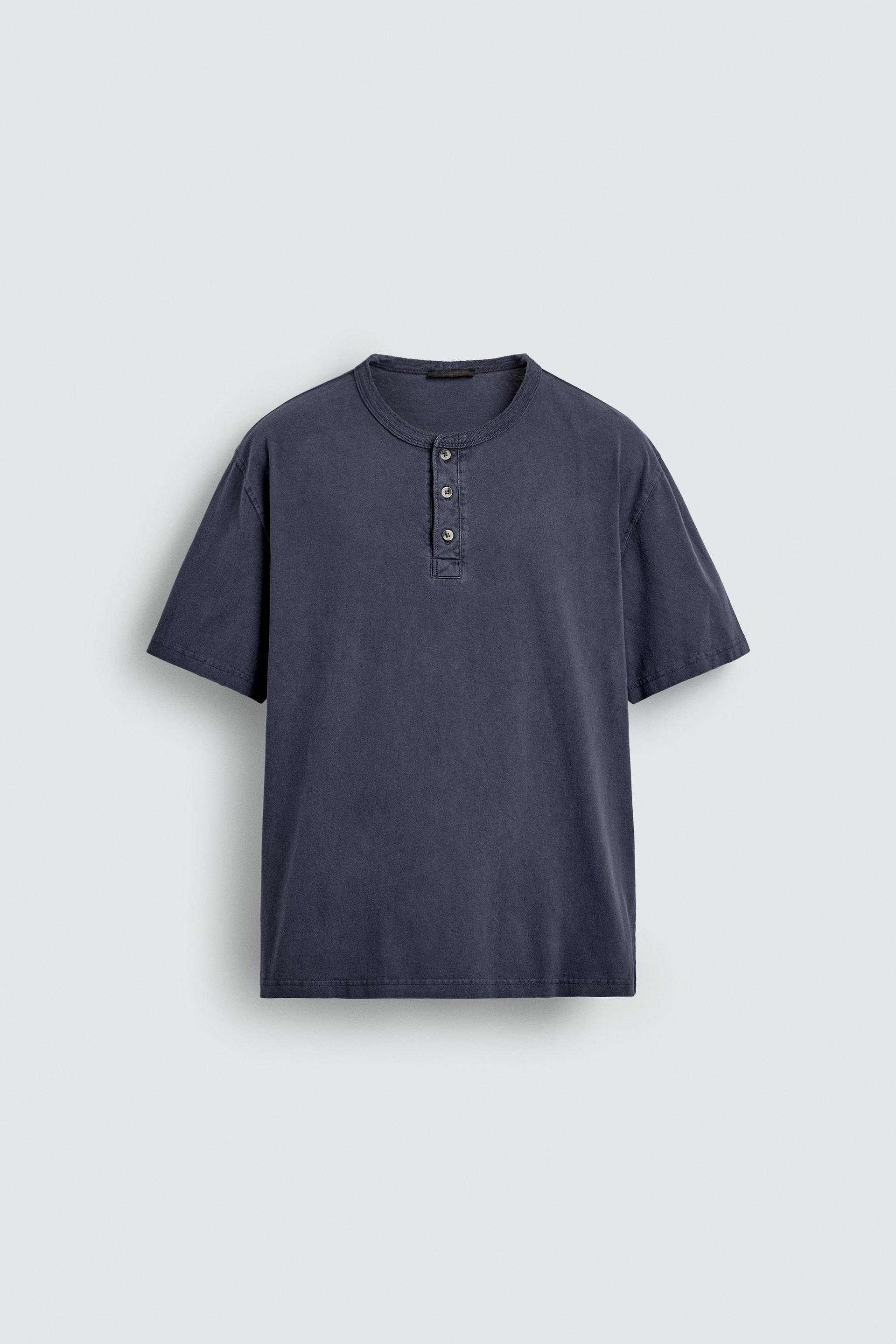 WASHED HENLEY T-SHIRT by ZARA