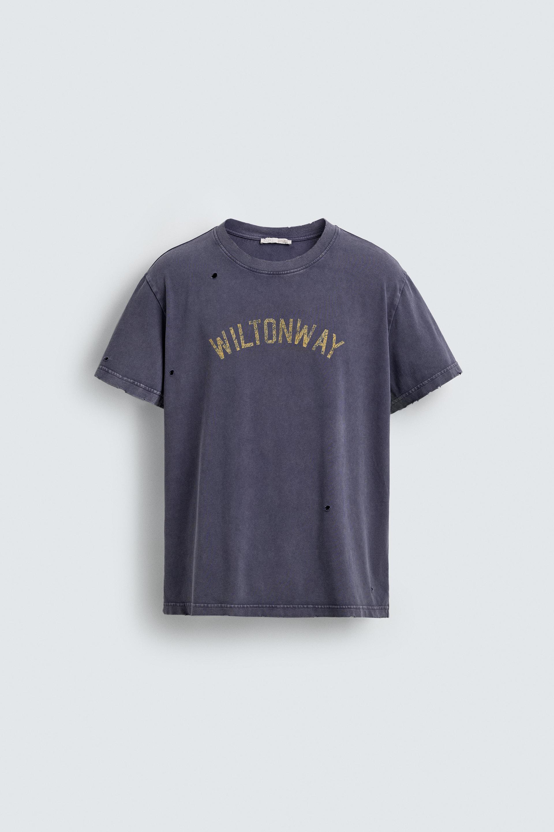 WASHED NUMBER PRINT T-SHIRT by ZARA