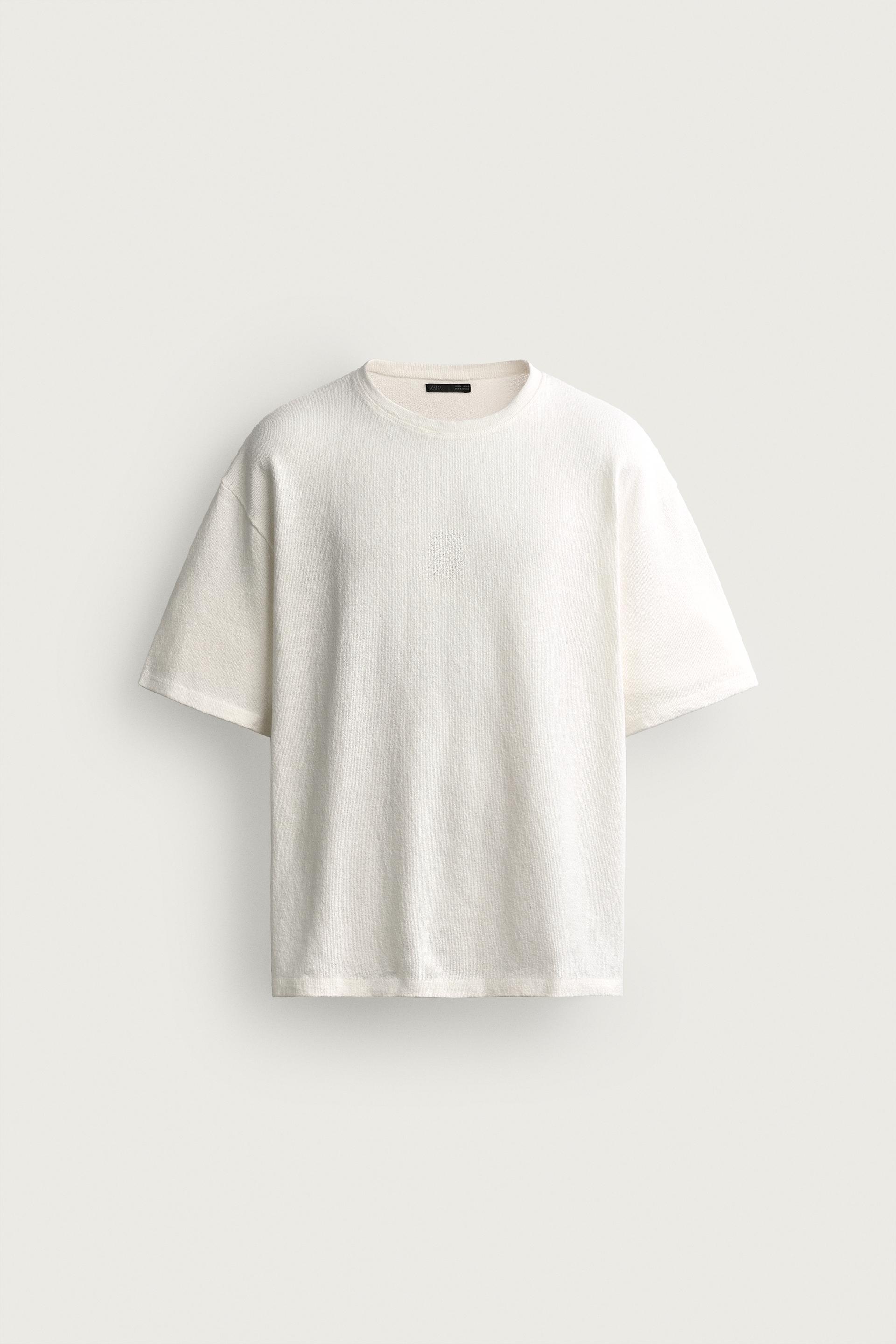 WASHED PRINTED KNIT T-SHIRT by ZARA