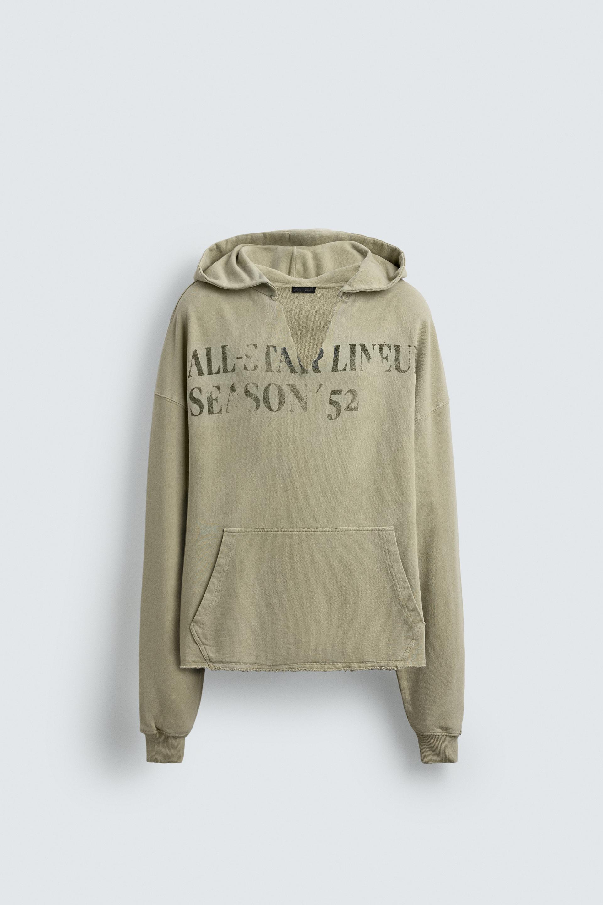 WASHED PRINTED TEXT SWEAT-SHIRT by ZARA