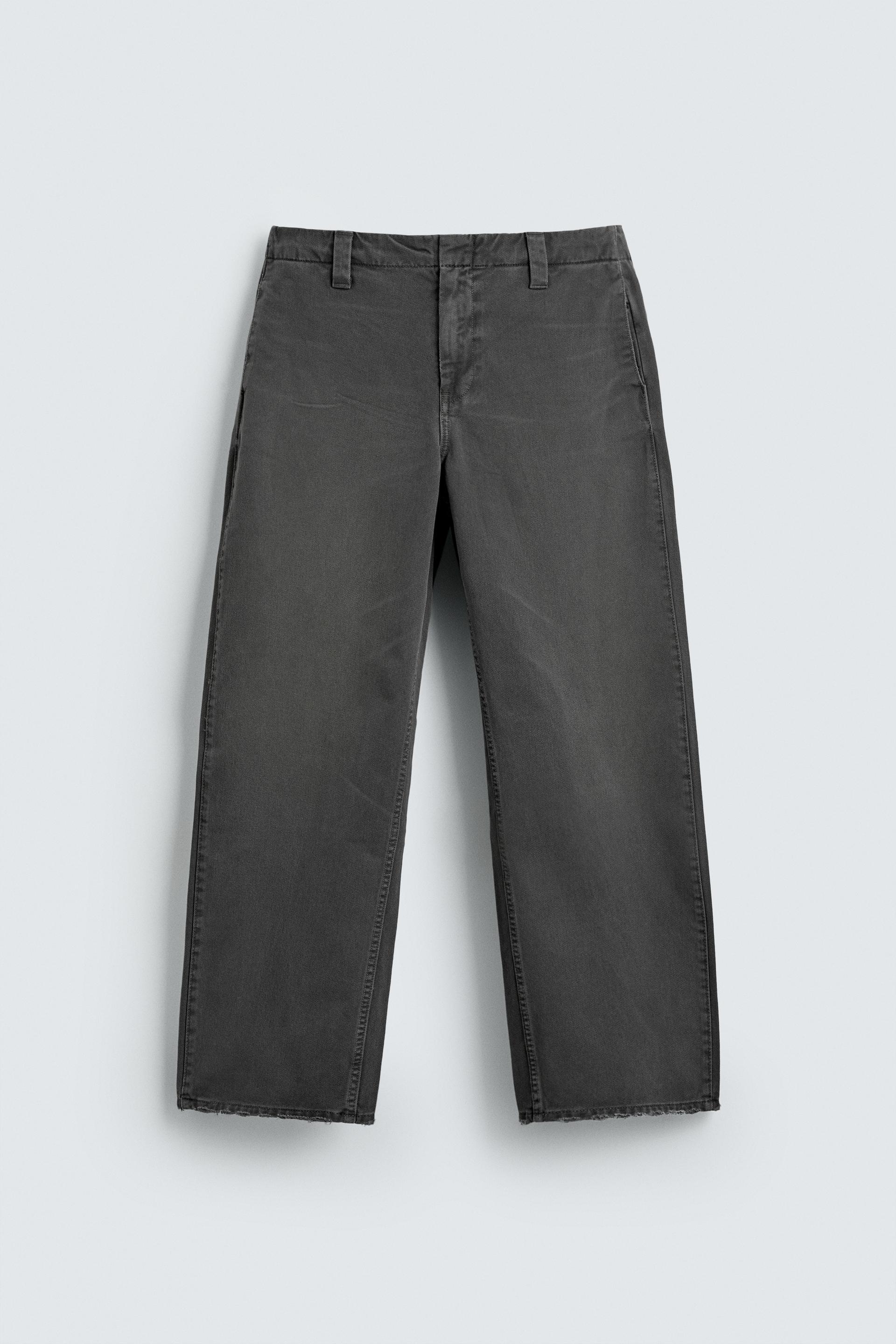 WASHED RELAXED FIT CHINO PANTS by ZARA