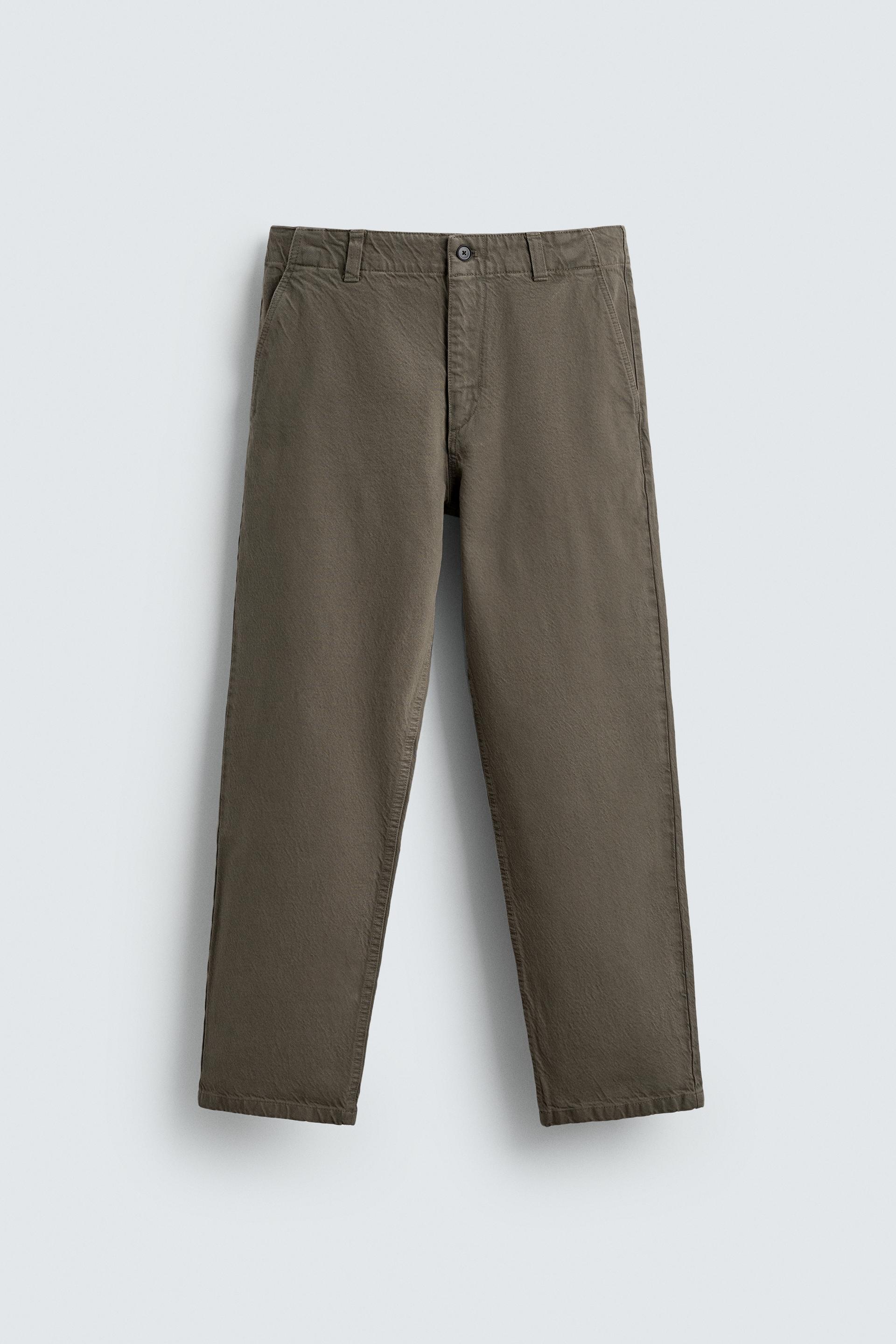 WASHED RELAXED FIT PANTS by ZARA