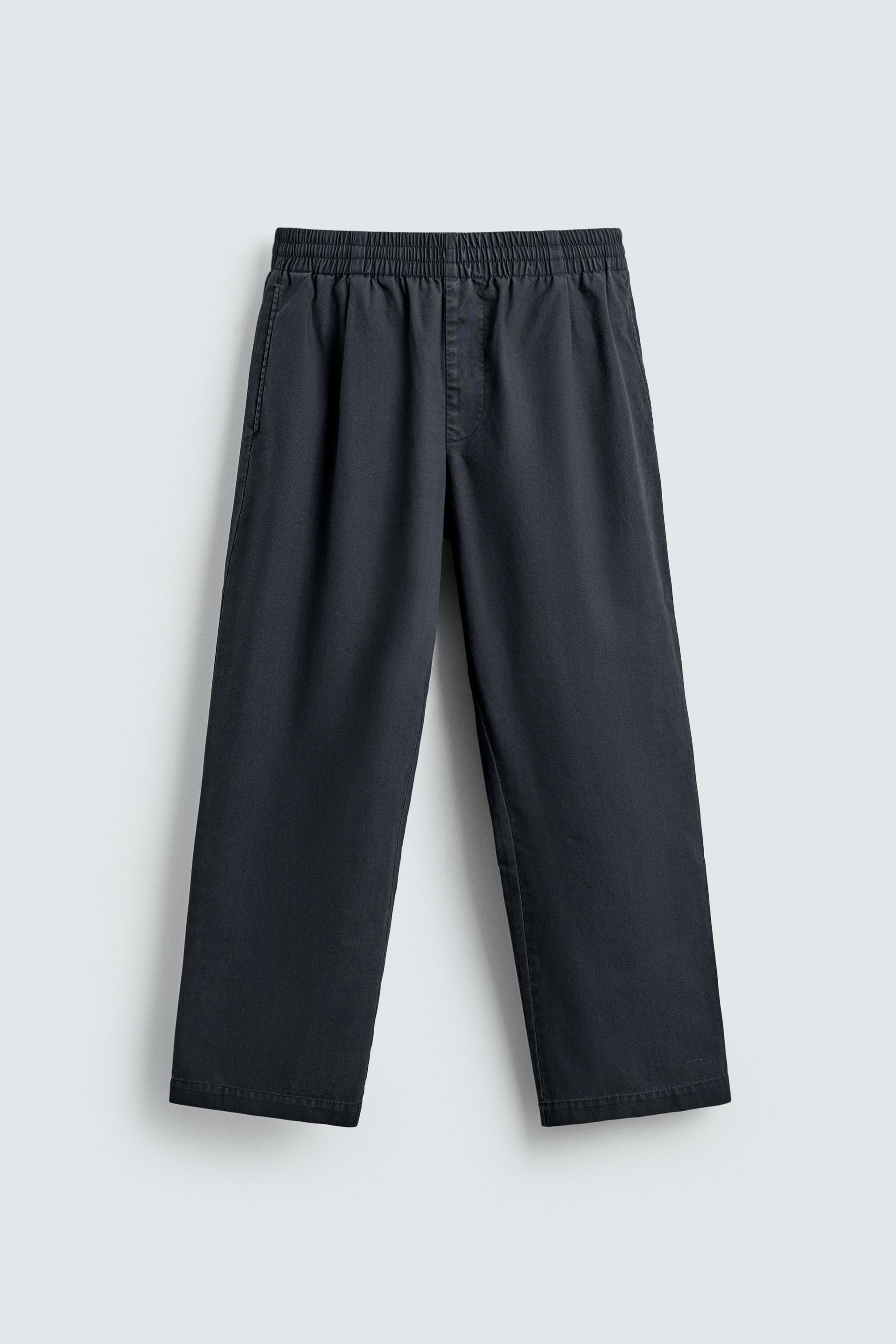 WASHED RELAXED FIT PANTS by ZARA