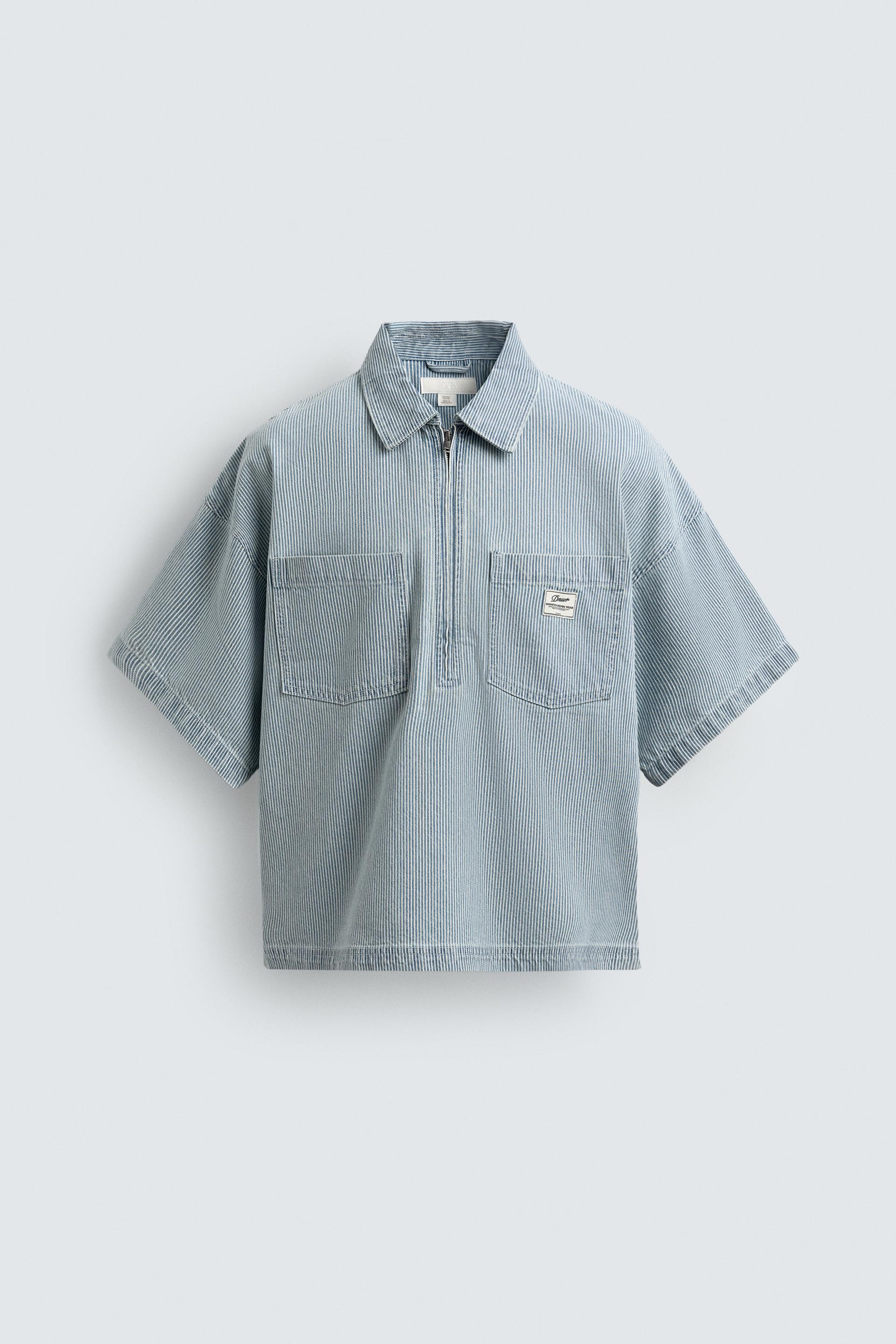 WASHED STRIPED BOXY FIT POLO by ZARA