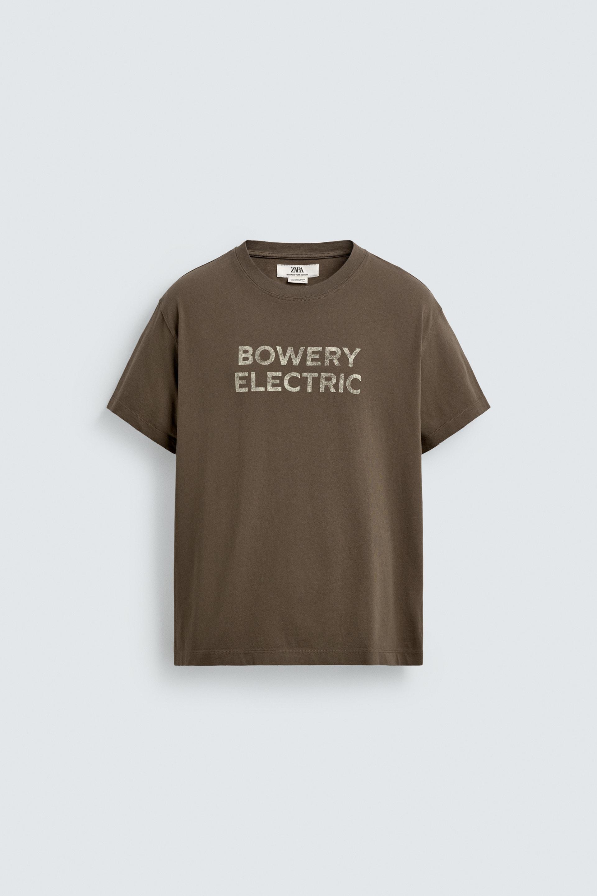 WASHED TEXT BOXY FIT T-SHIRT by ZARA