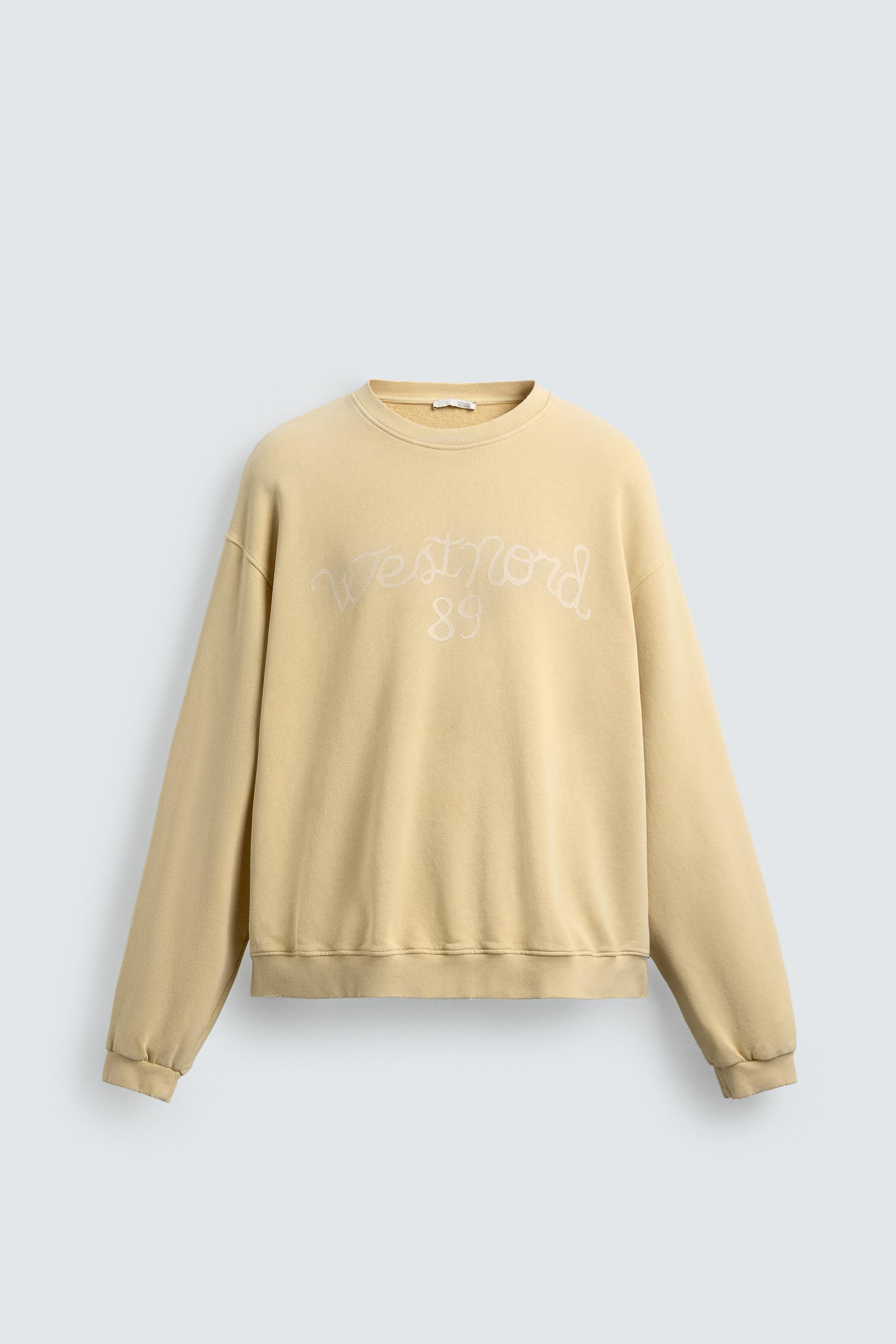 WASHED TEXT PRINT SWEAT-SHIRT by ZARA