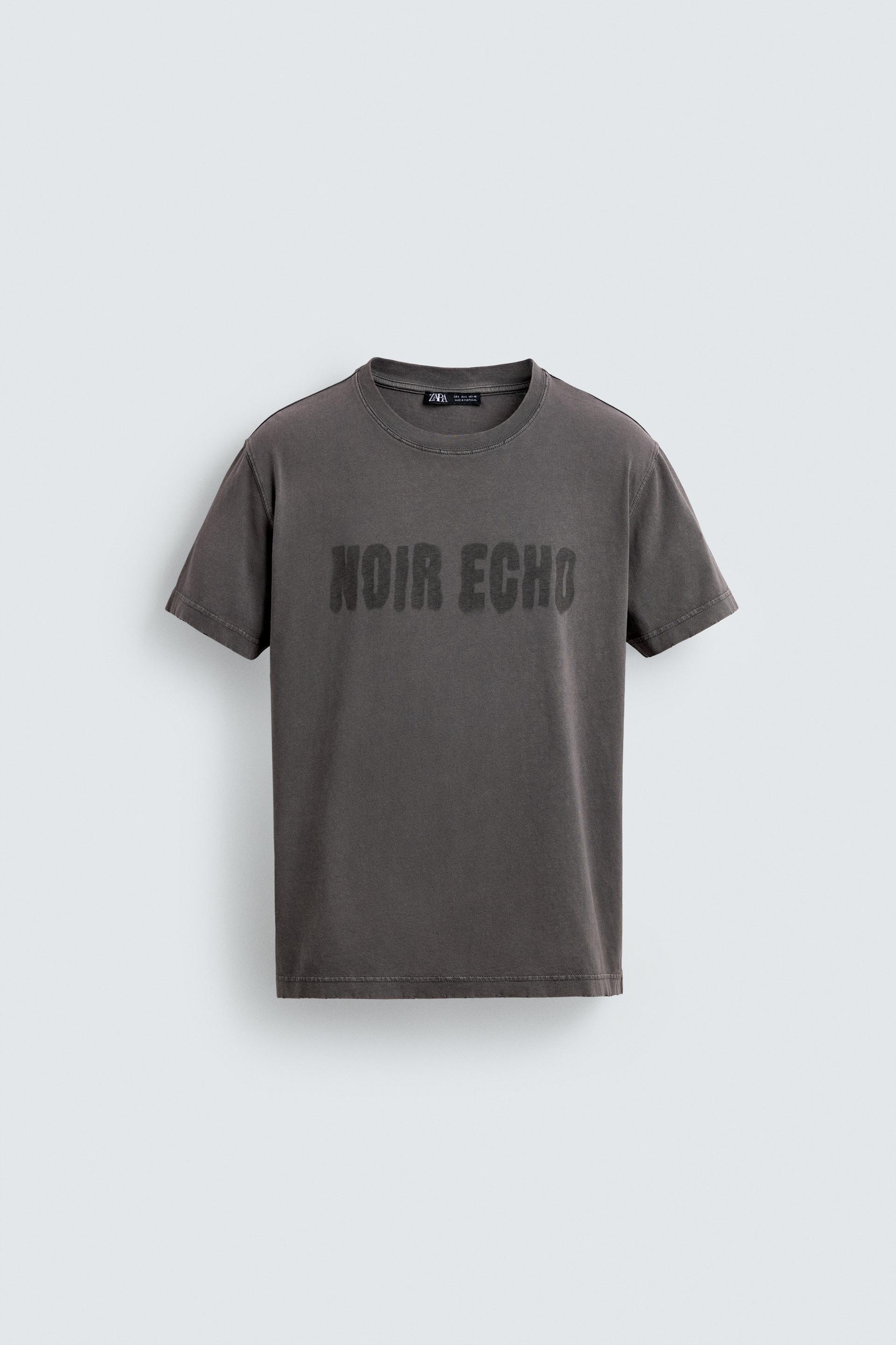 WASHED TEXT T-SHIRT by ZARA