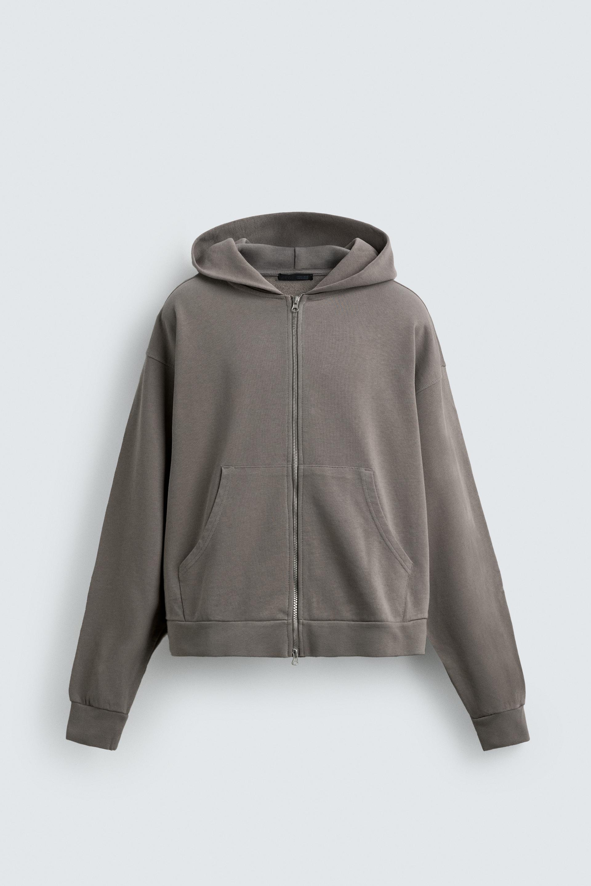 WASHED ZIP HOODIE by ZARA