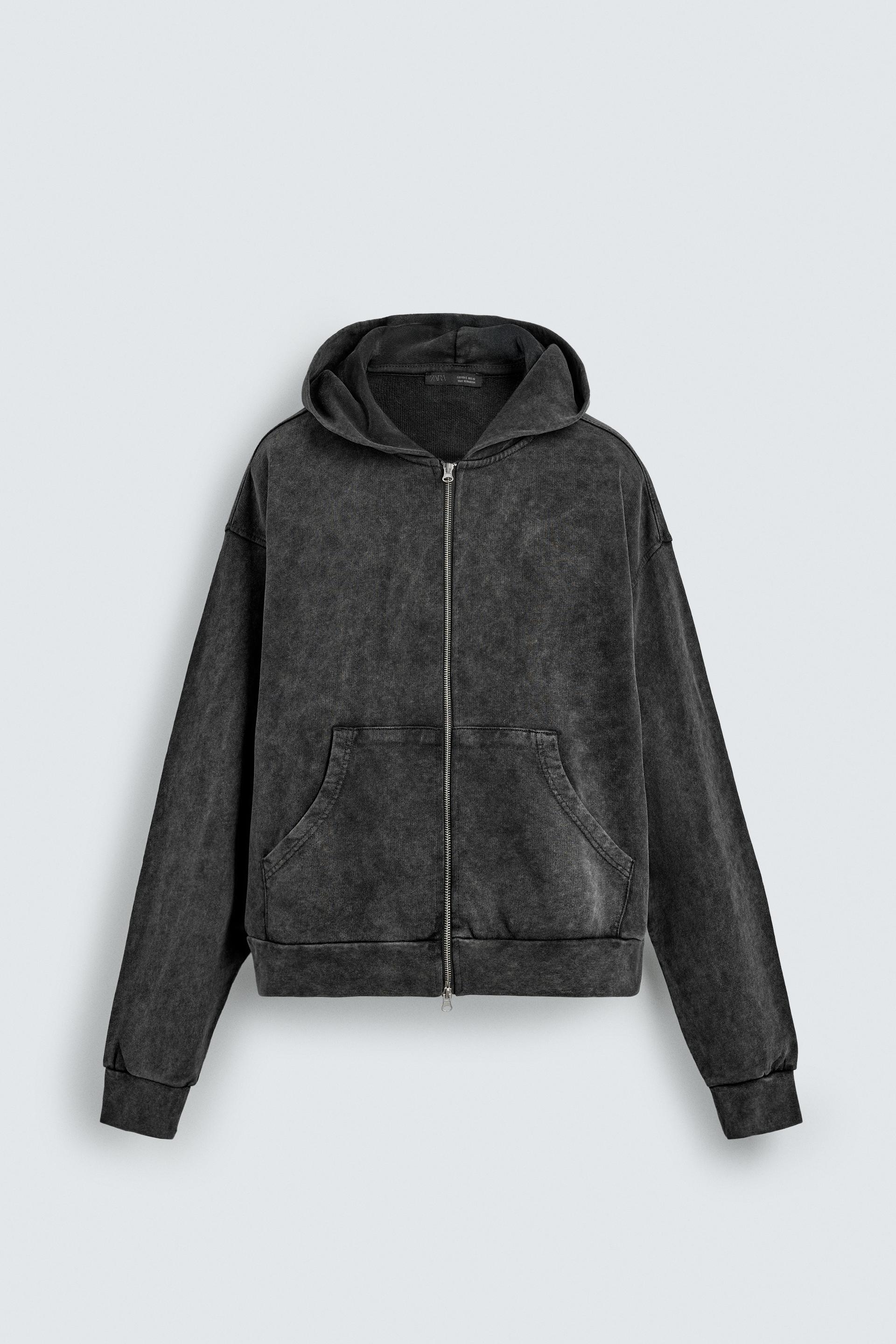 WASHED ZIP HOODIE by ZARA