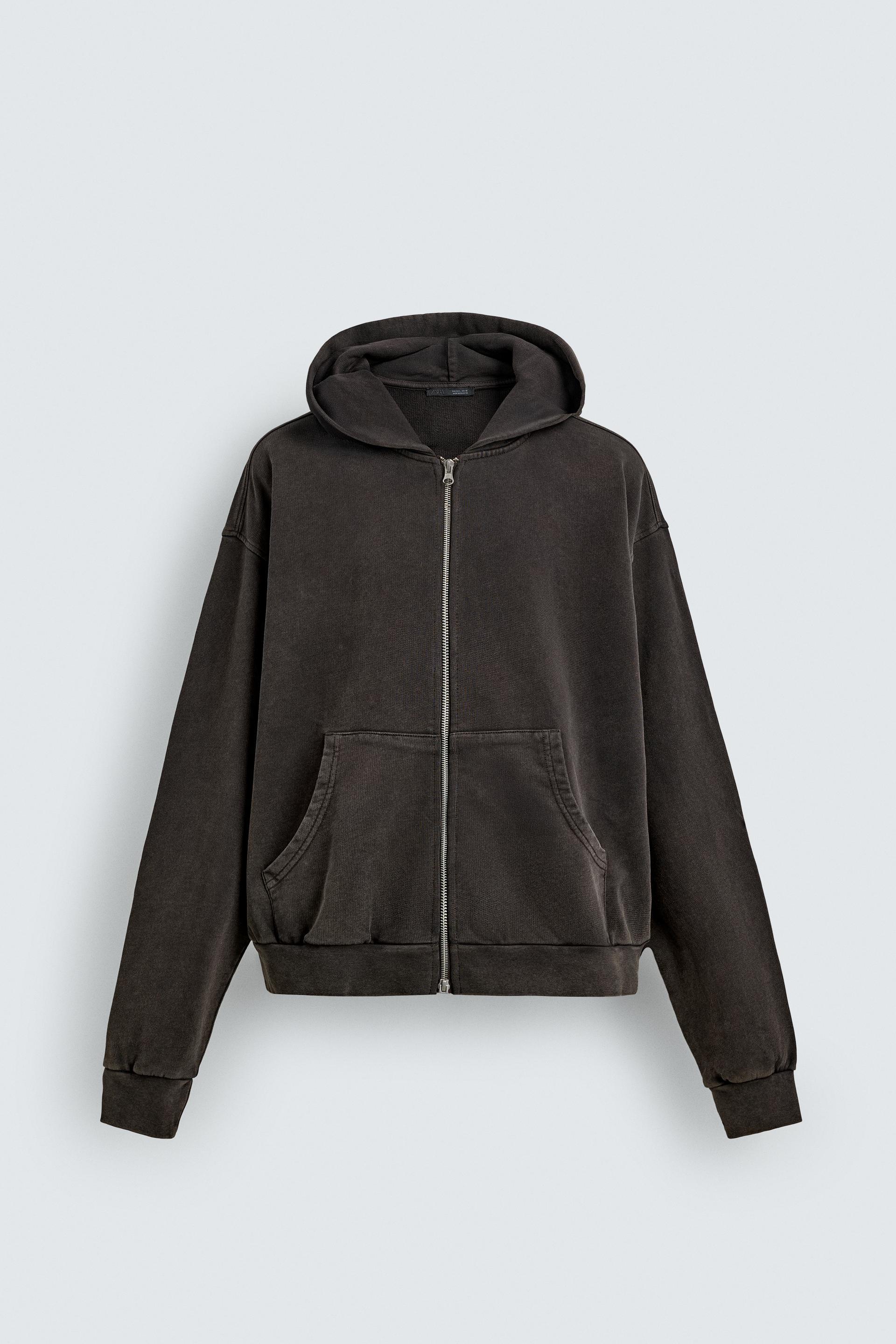 WASHED ZIP HOODIE by ZARA