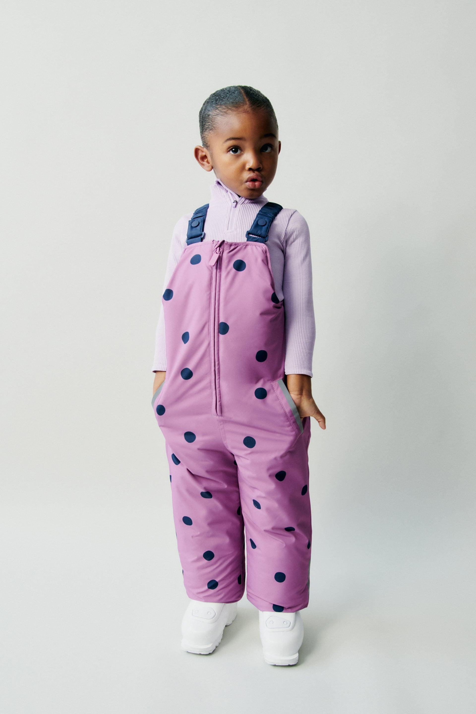 WATER REPELLENT AND WIND RESISTANCE POLKA DOT SNOW OVERALLS SKI COLLECTION by ZARA