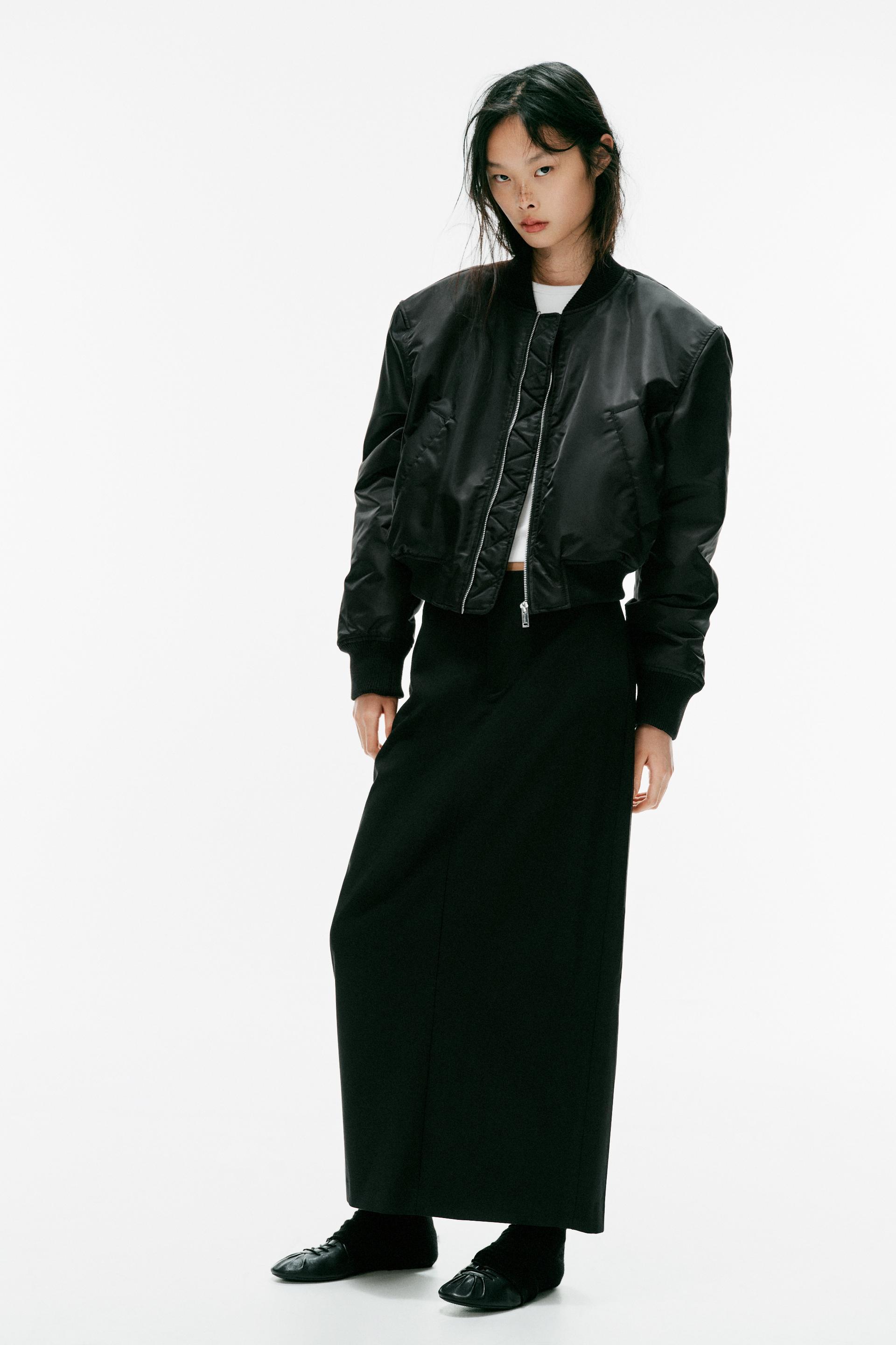 WATER-REPELLENT BOMBER JACKET WITH SHOULDER PADS by ZARA