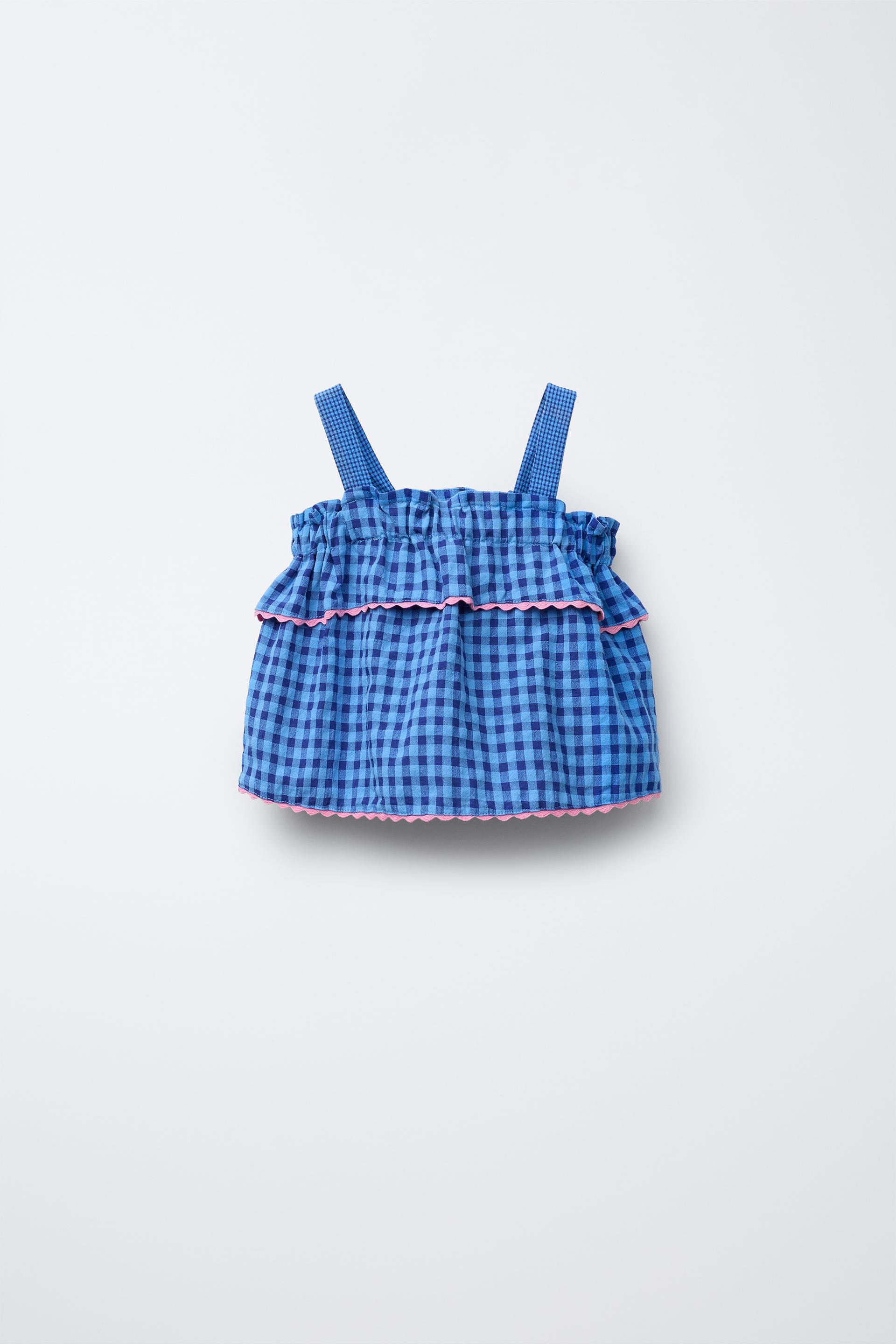 WAVY TRIM PLAID TOP CASA LAWA © X ZARA KIDS by ZARA