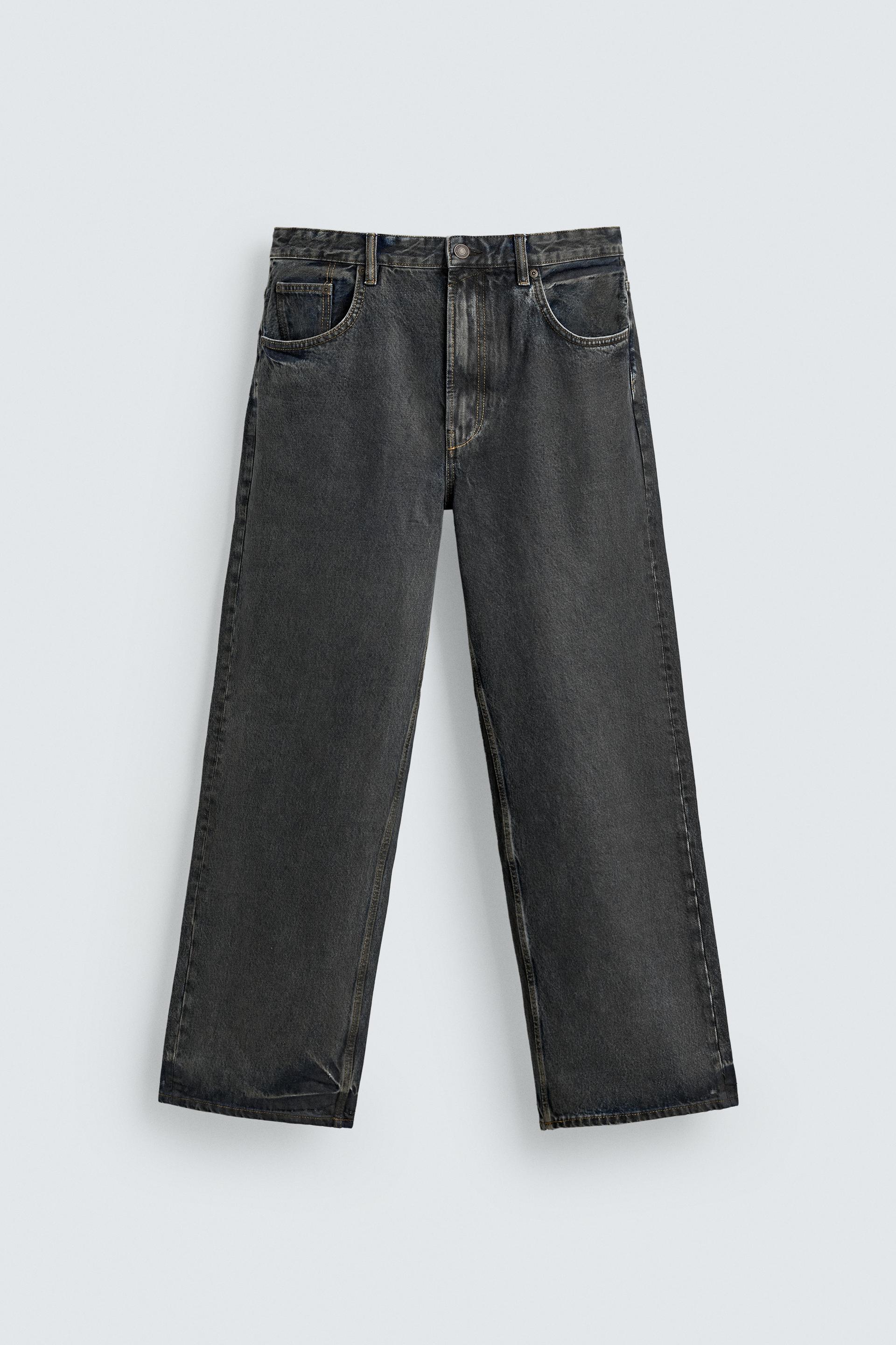 WAXED EFFECT BAGGY FIT JEANS by ZARA