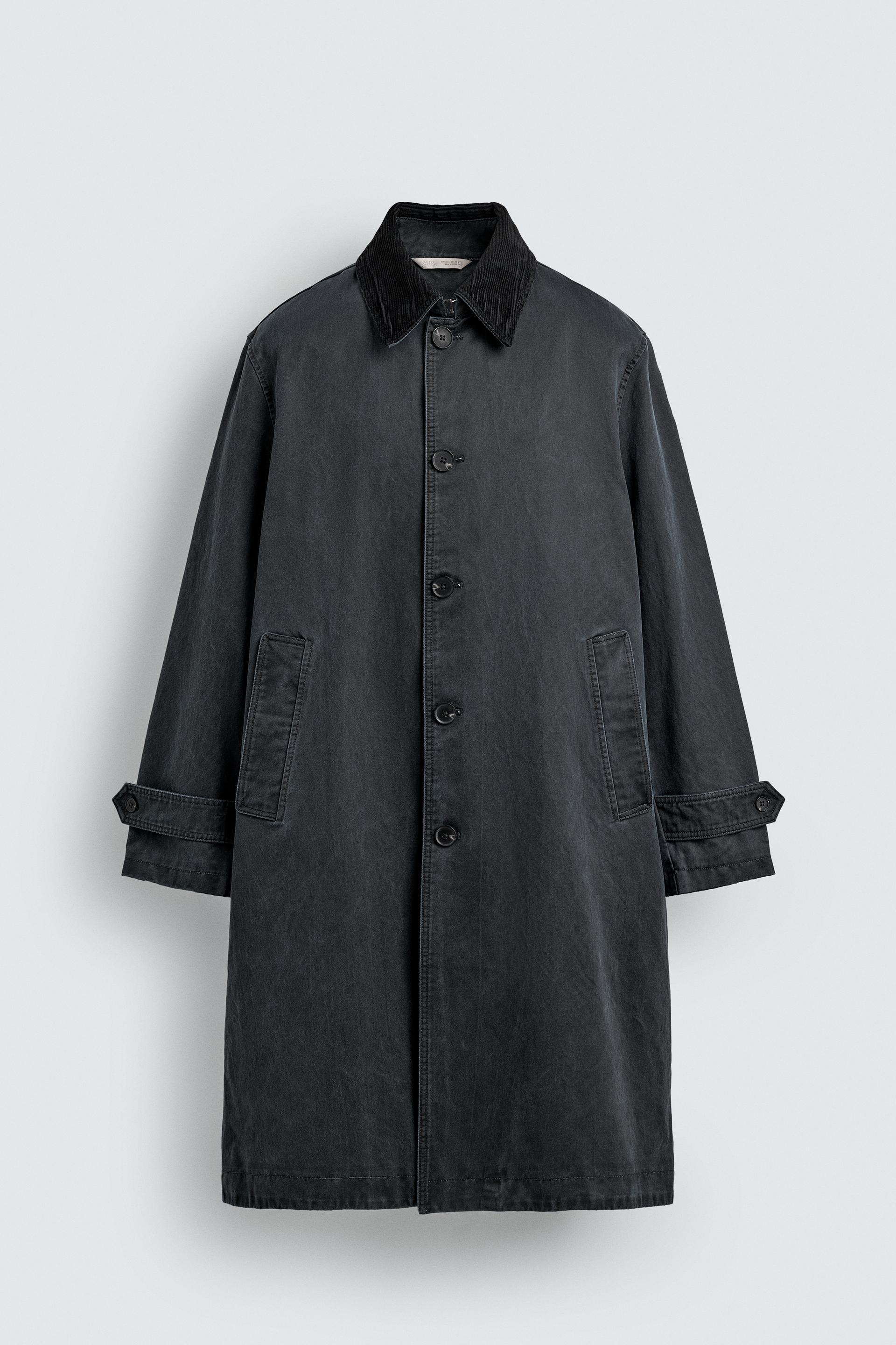 WAXED FINISH TRENCH COAT by ZARA