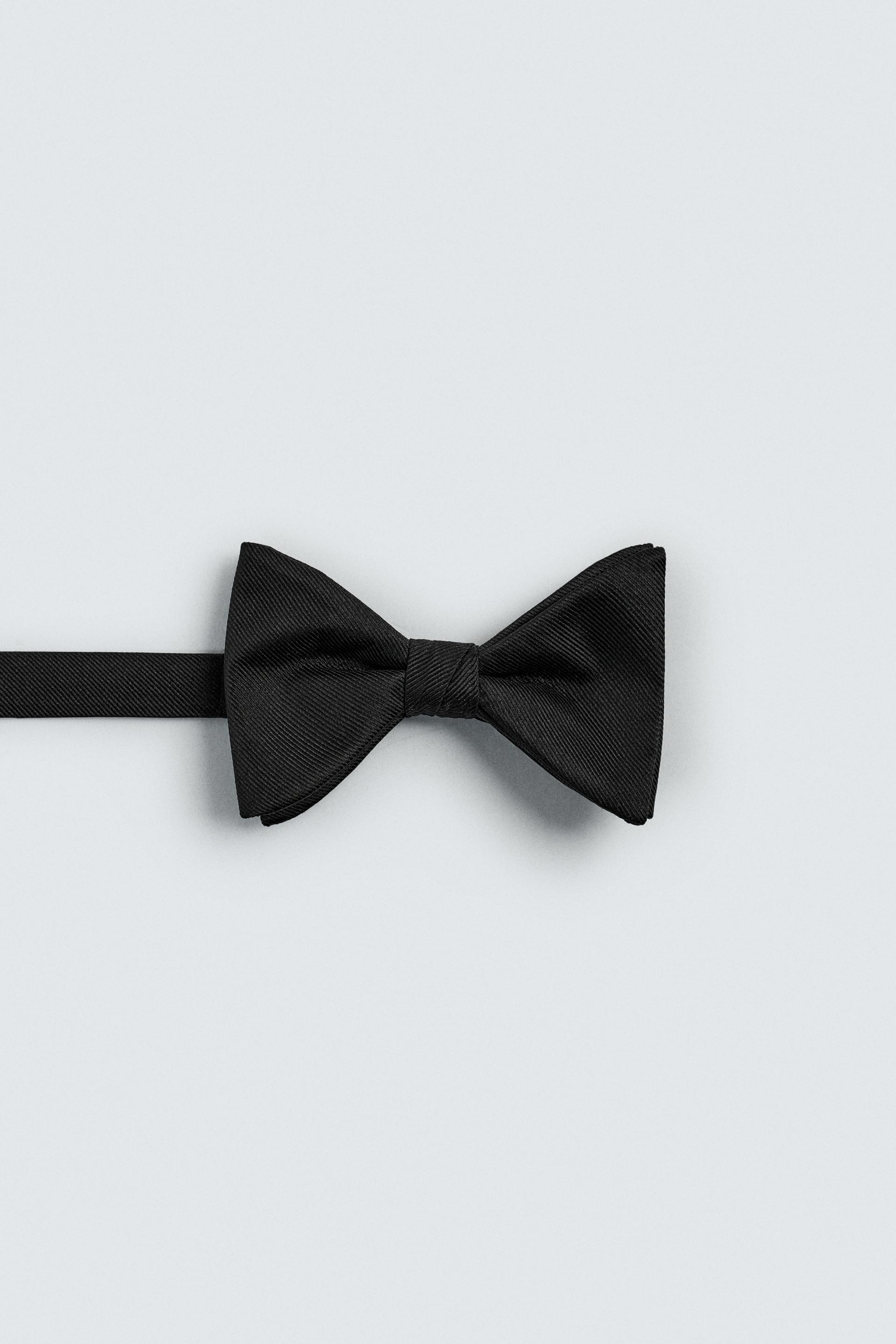 WIDE 100% SILK BOW TIE by ZARA