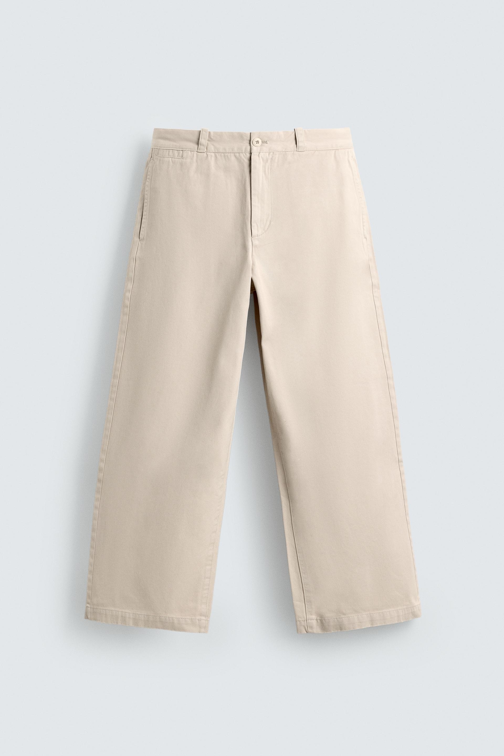 WIDE FIT CHINO PANTS by ZARA
