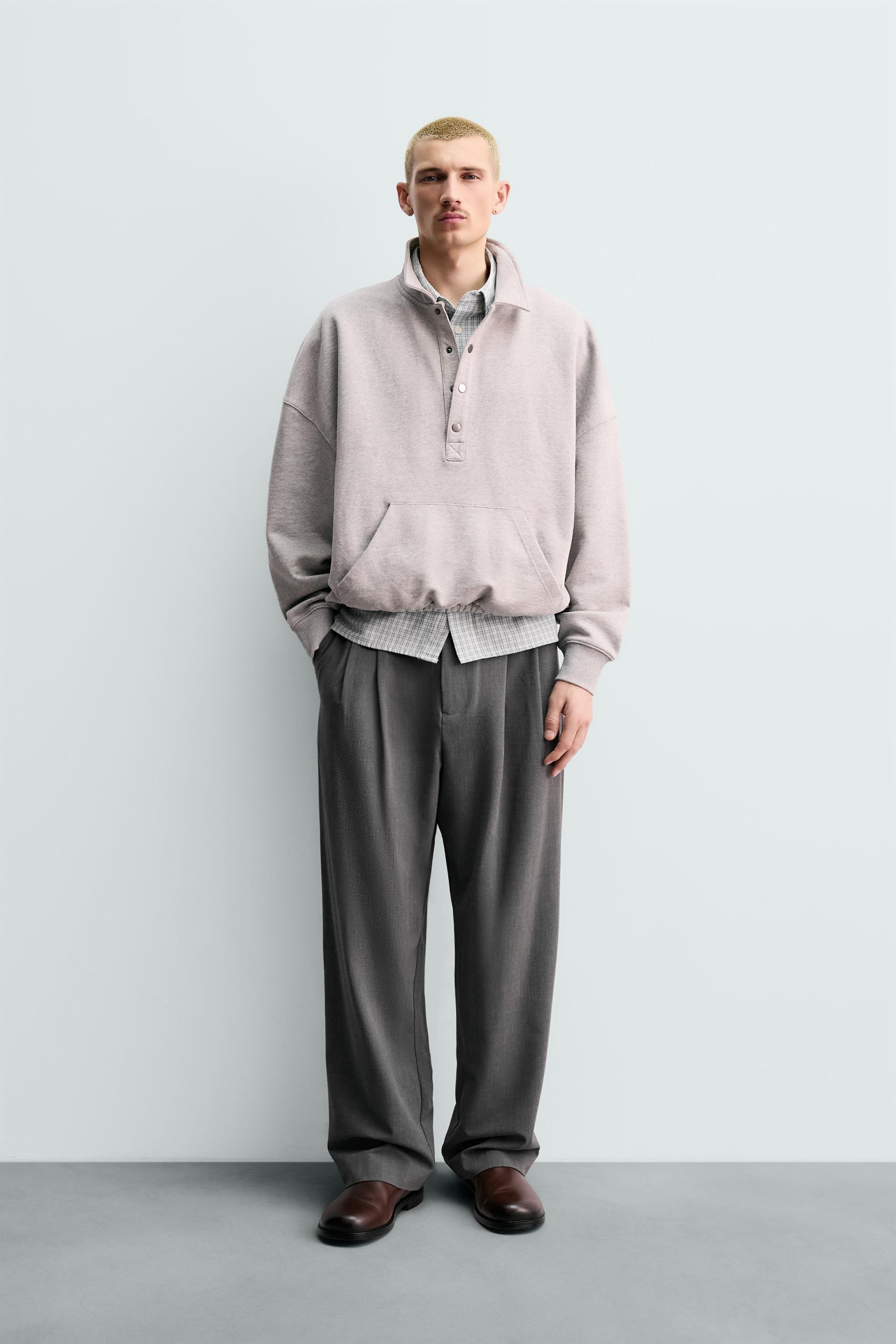 WIDE FIT PLEATED PANTS by ZARA