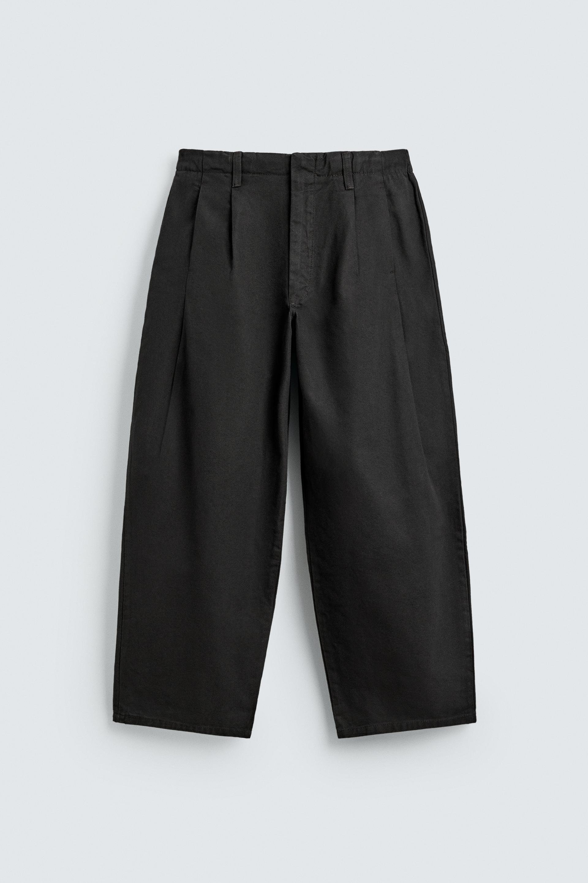 WIDE FIT PLEATED PANTS by ZARA