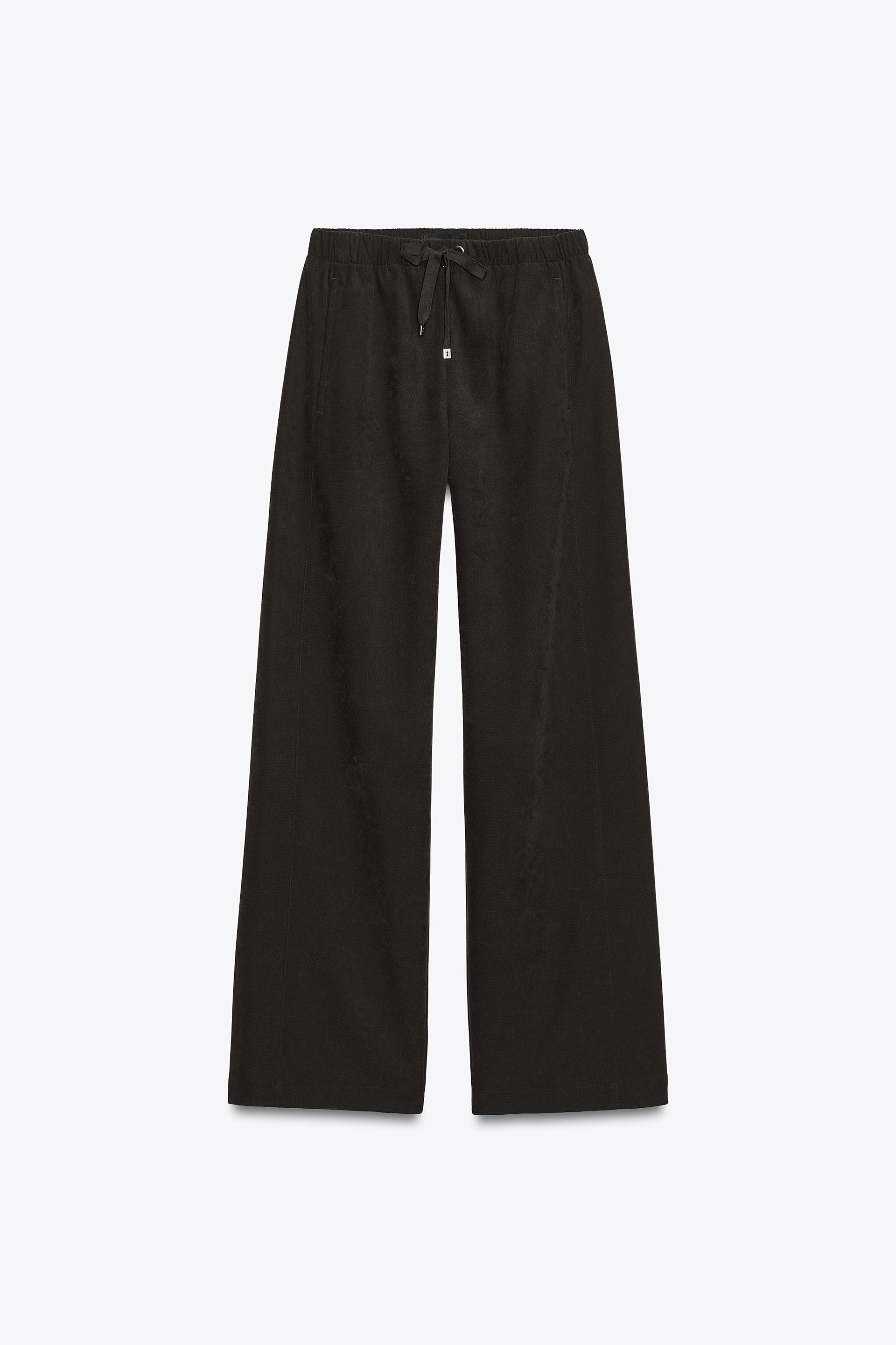 WIDE LEG ELASTIC WAIST PANTS by ZARA