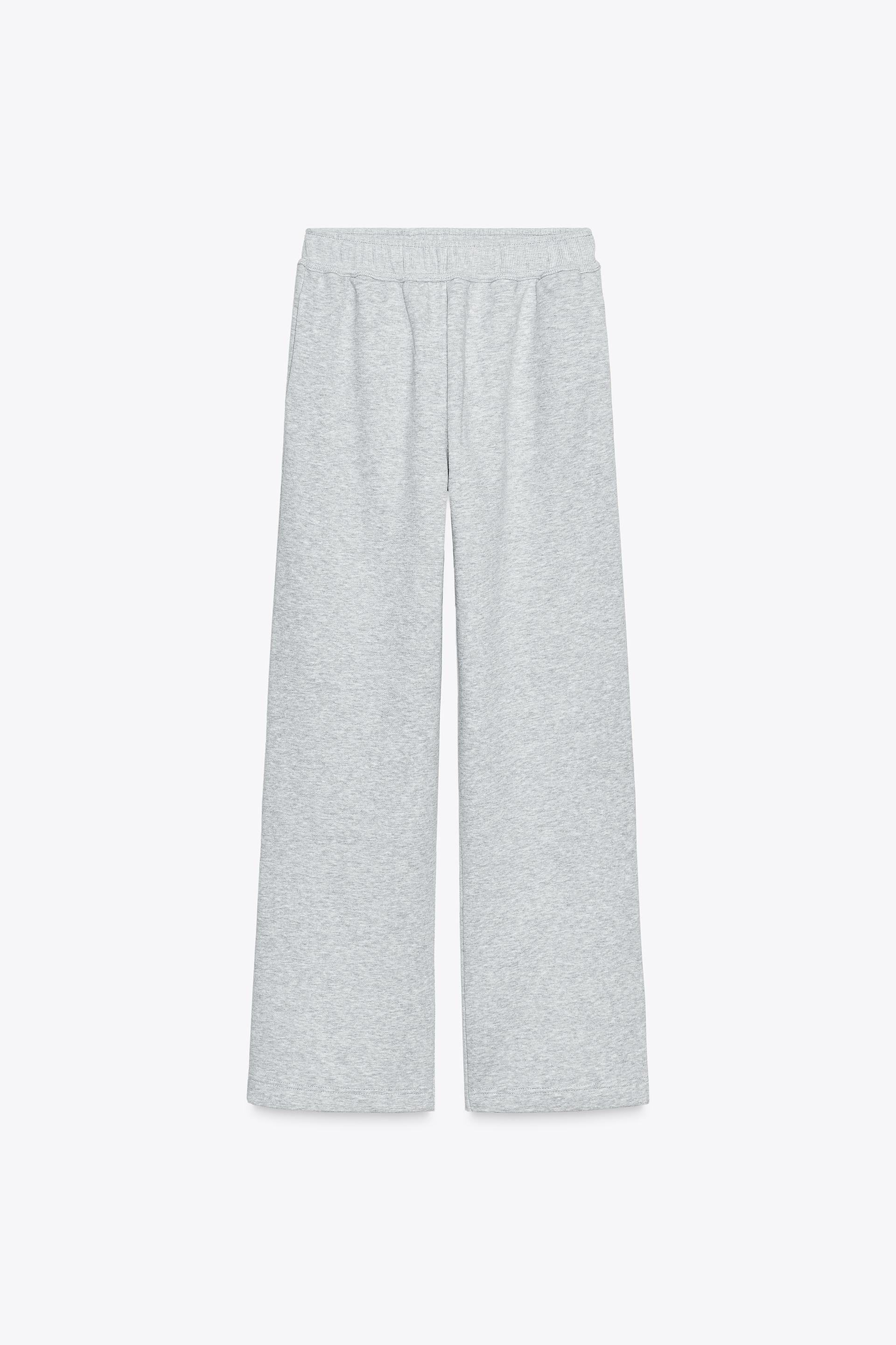 WIDE LEG FLEECE PANTS by ZARA