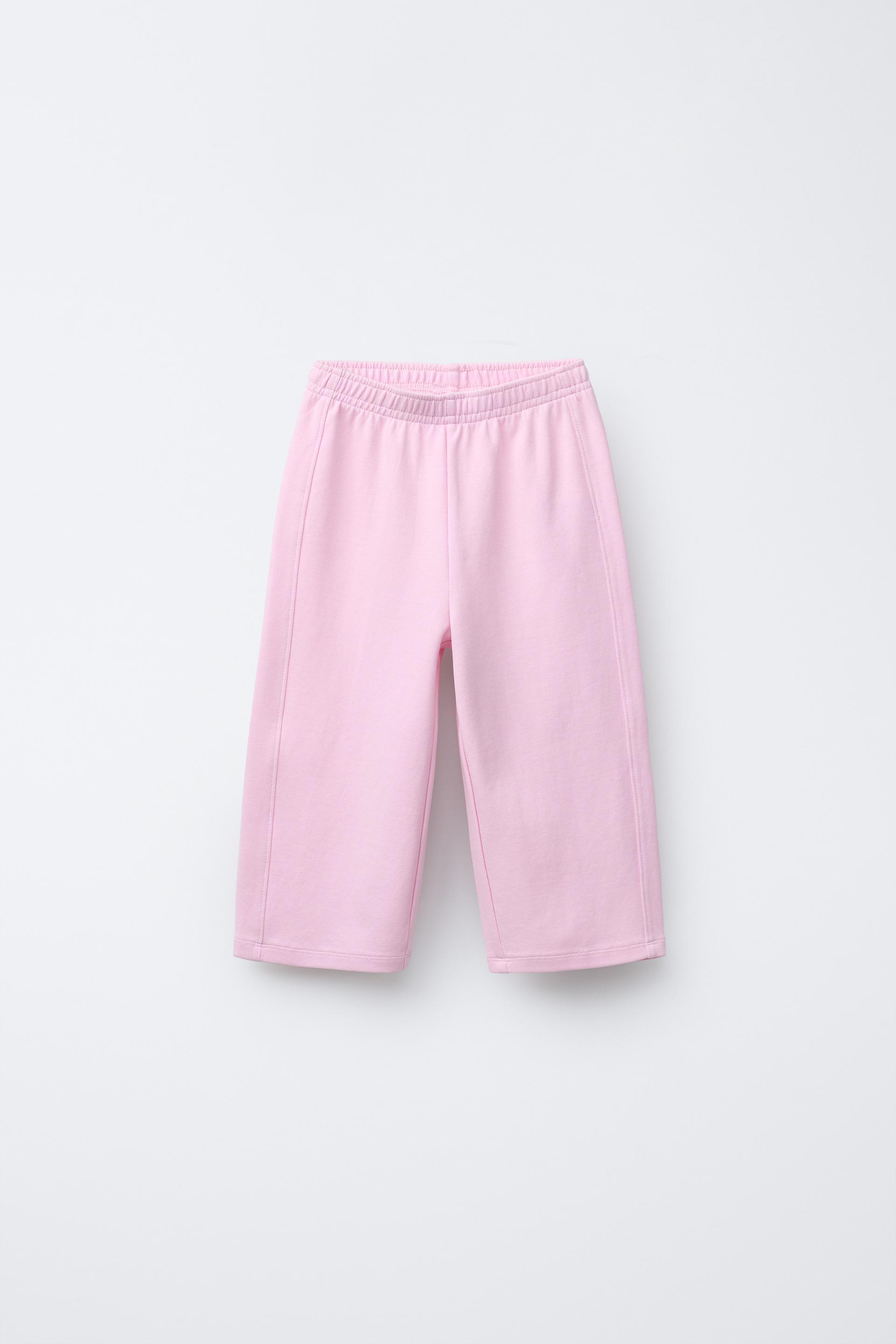 WIDE LEG INTERLOCK PANTS by ZARA