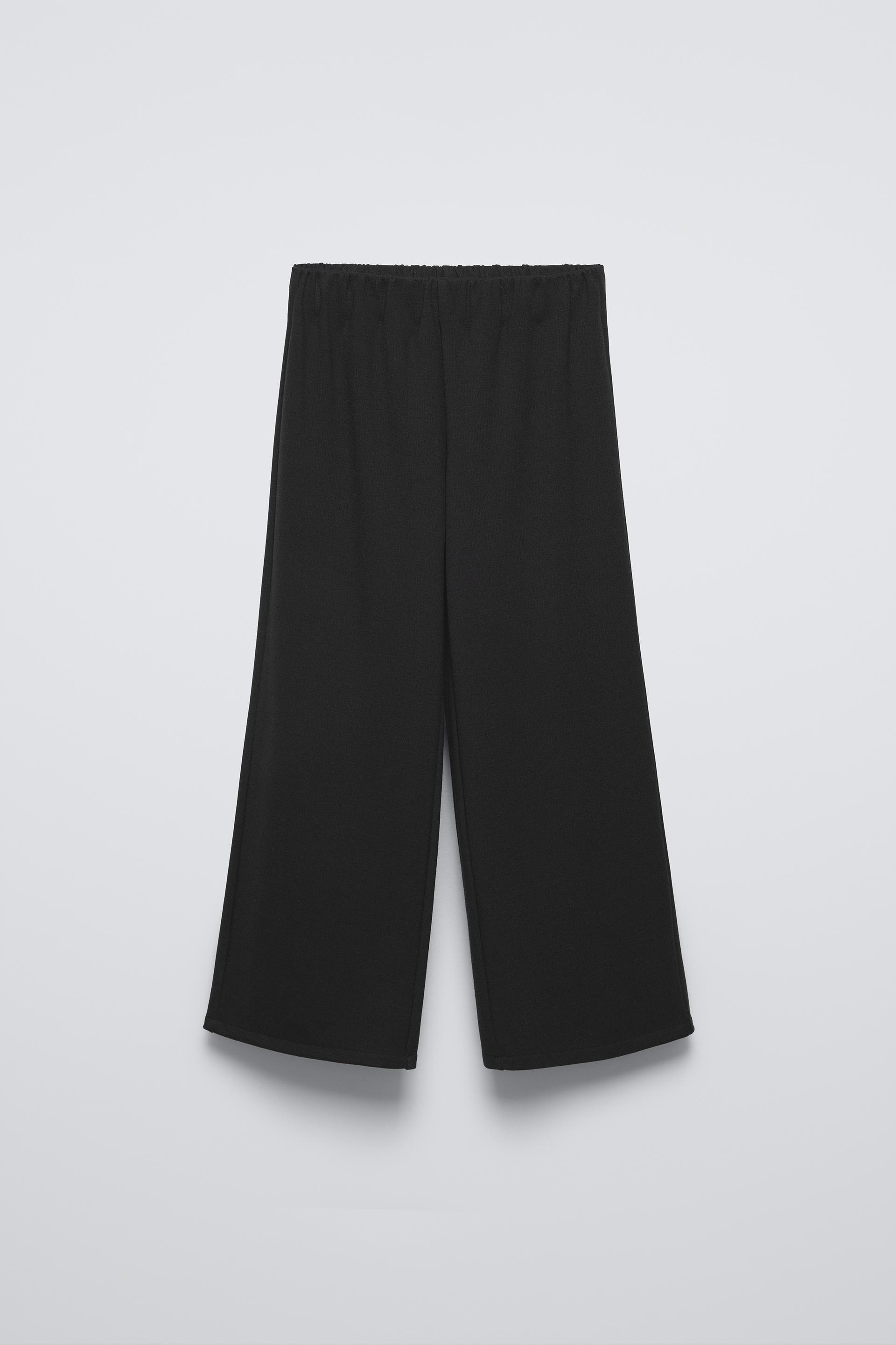 WIDE LEG RUCHED KNIT PANTS by ZARA