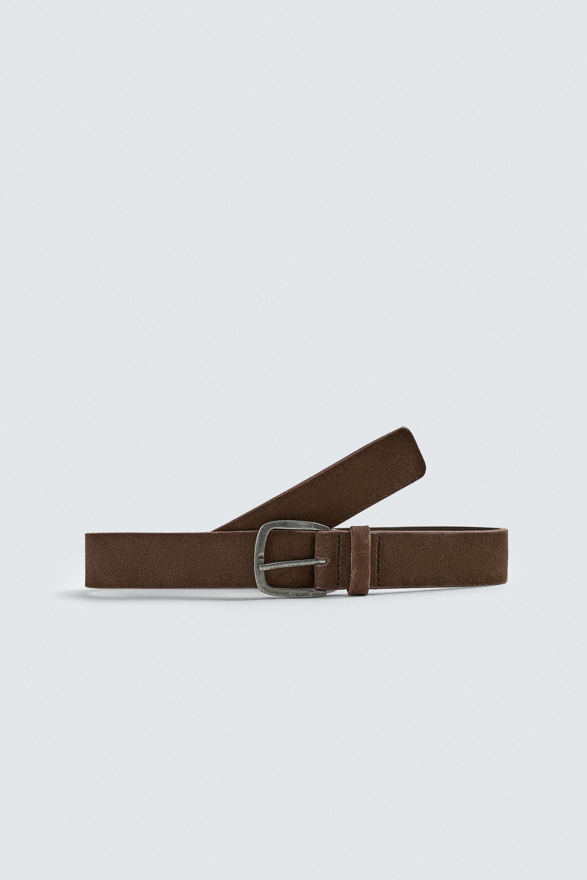 WIDE SPLIT LEATHER BELT by ZARA