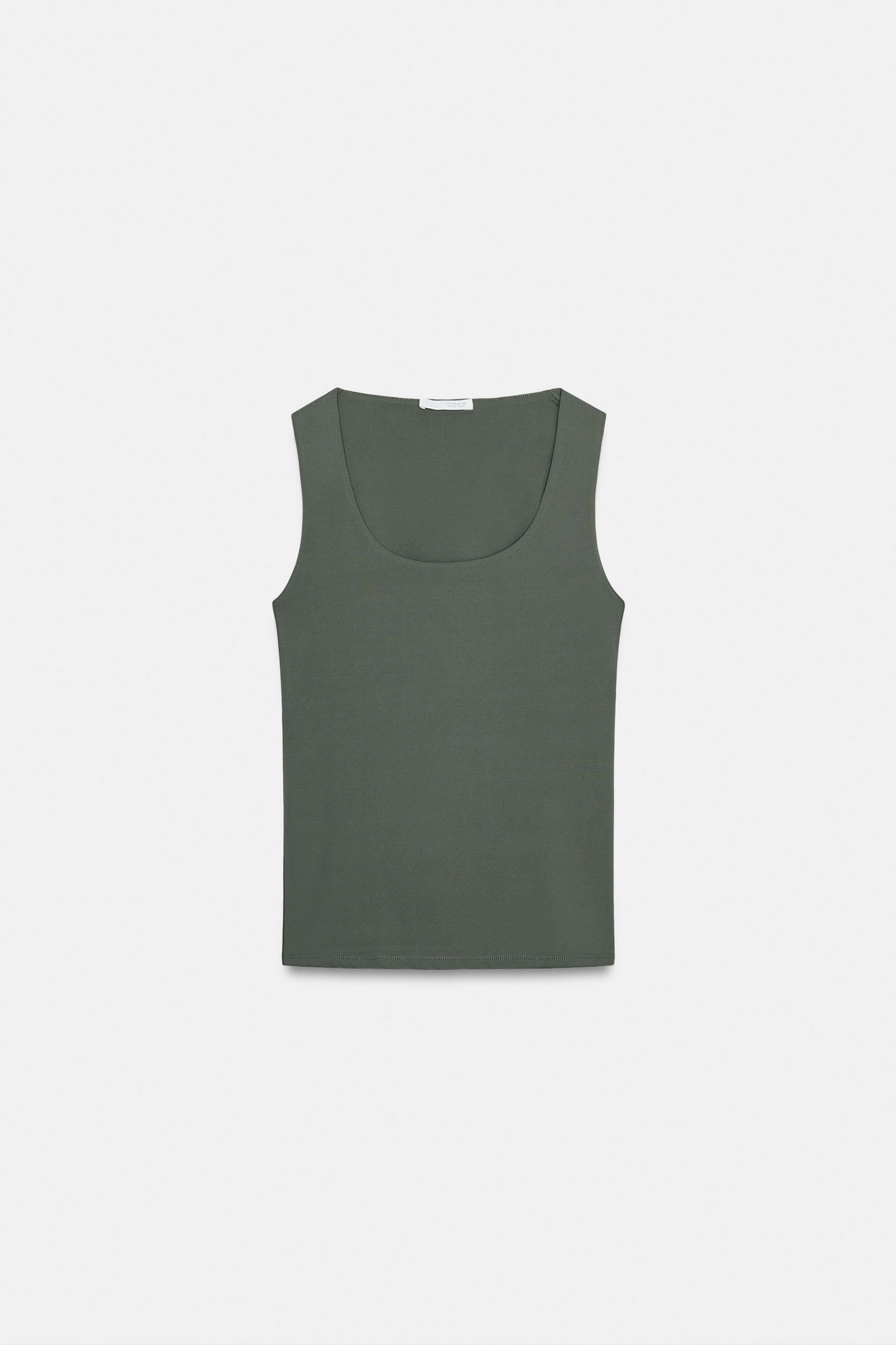 WIDE STRAP POLYAMIDE T-SHIRT by ZARA