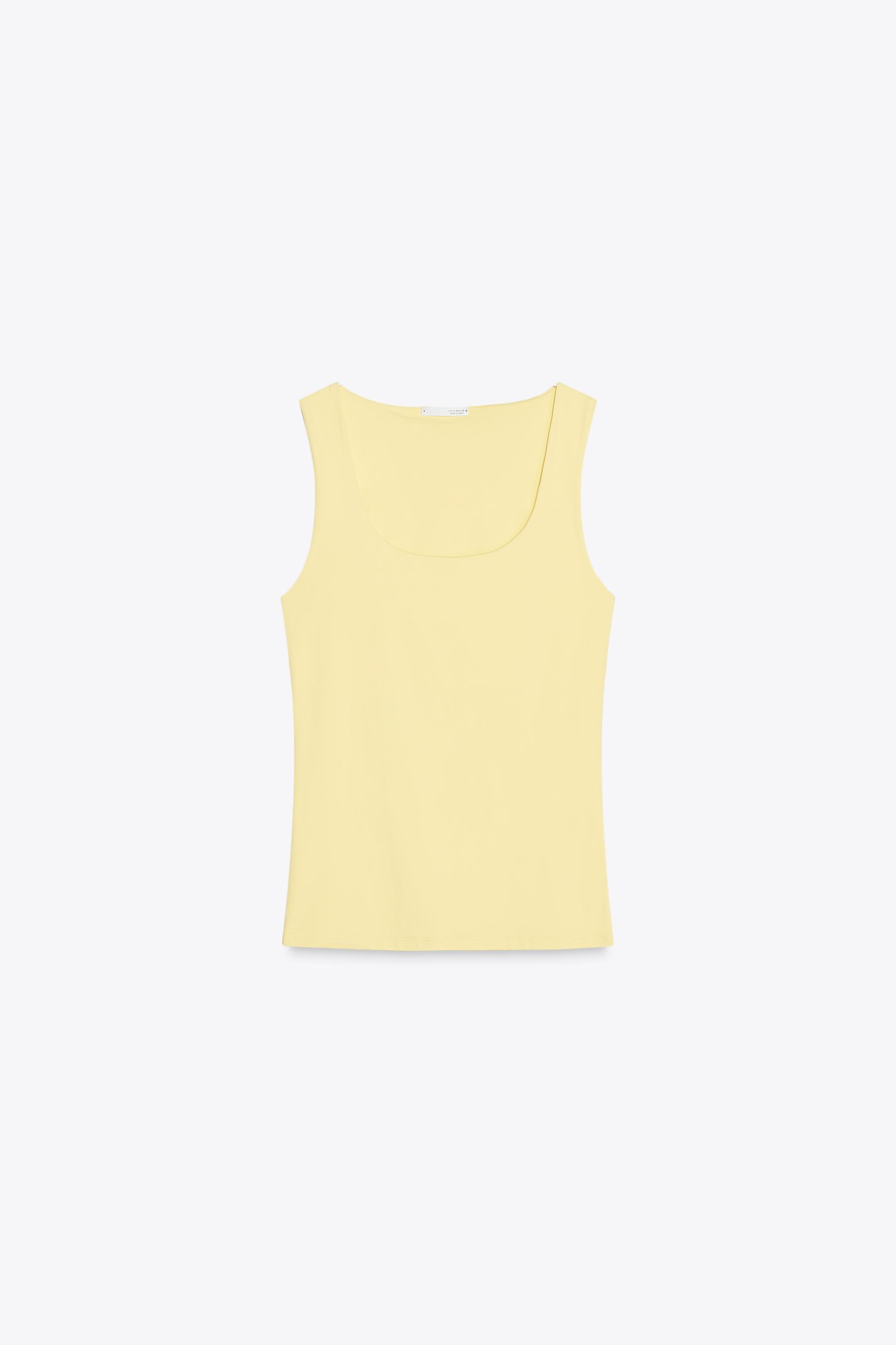 WIDE STRAP POLYAMIDE TOP by ZARA