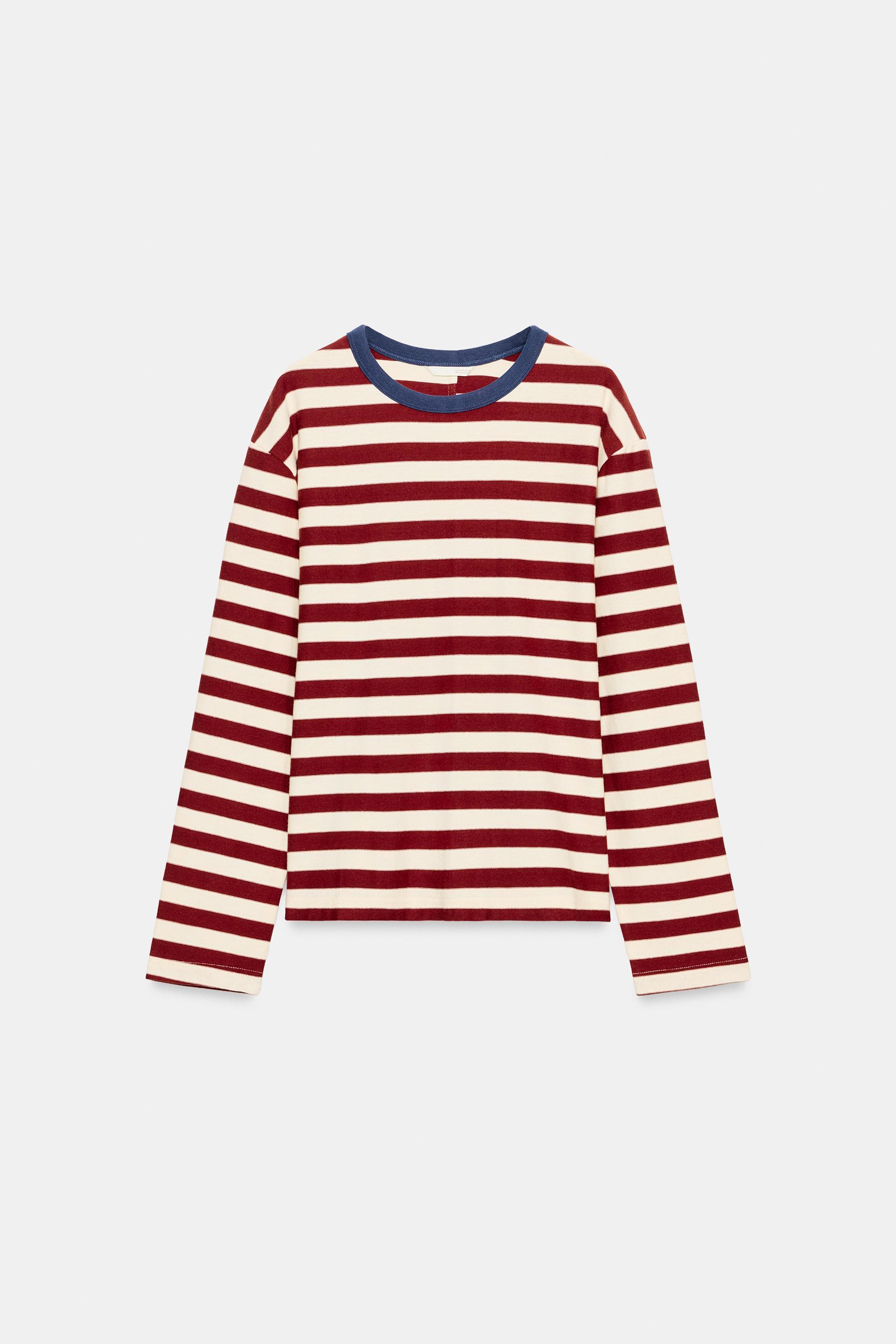 WIDE STRIPED T-SHIRT by ZARA