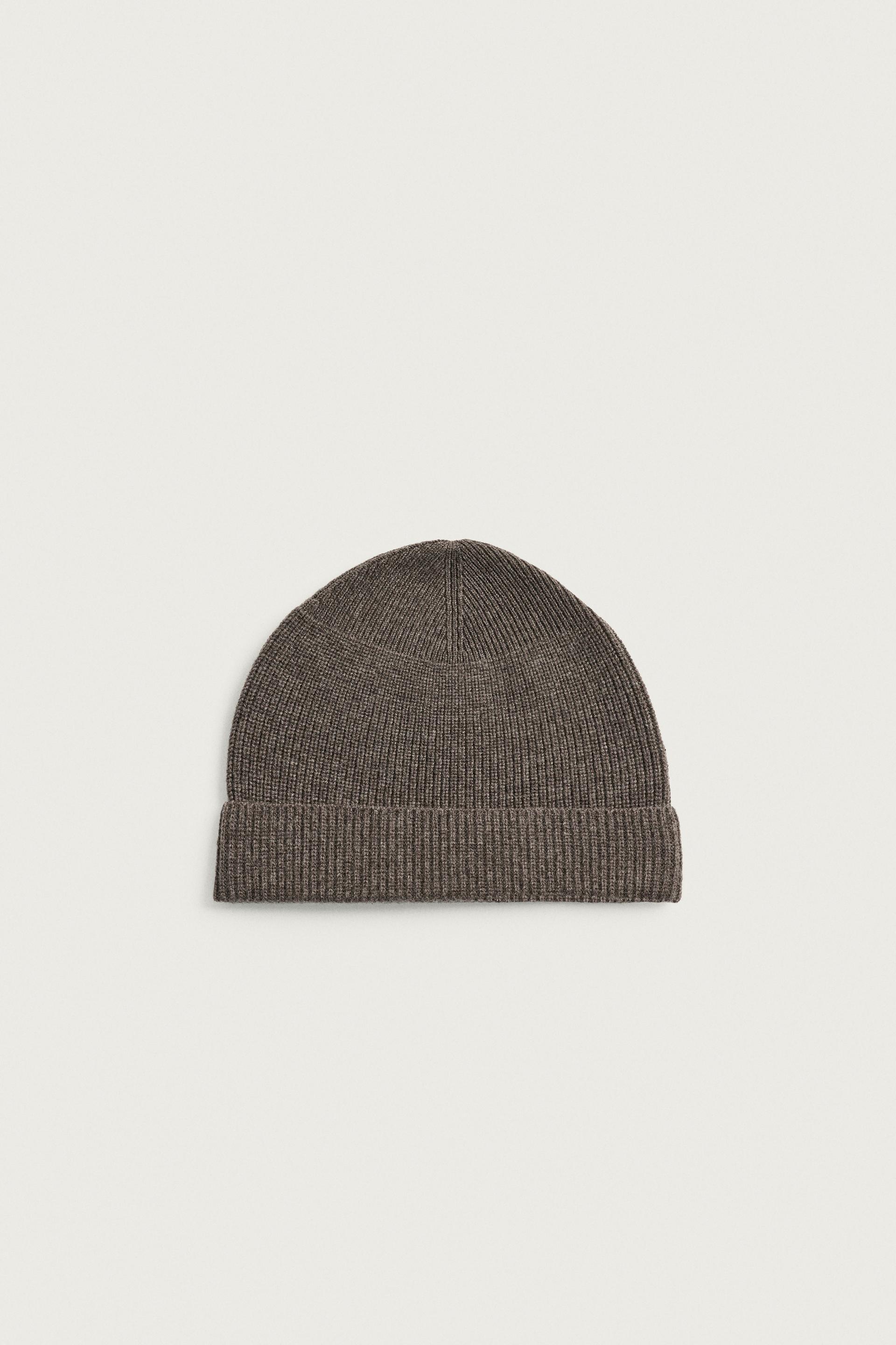 WOOL AND CASHMERE KNIT BEANIE by ZARA