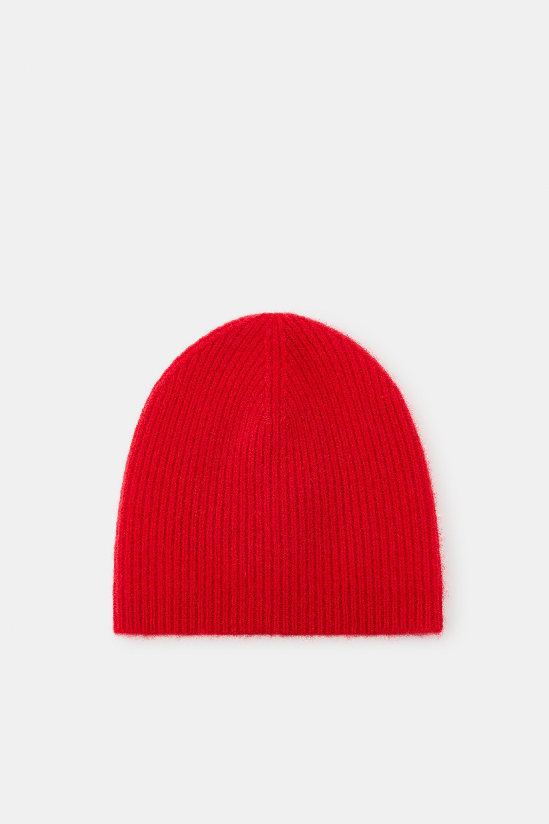 WOOL AND CASHMERE RIBBED BEANIE by ZARA