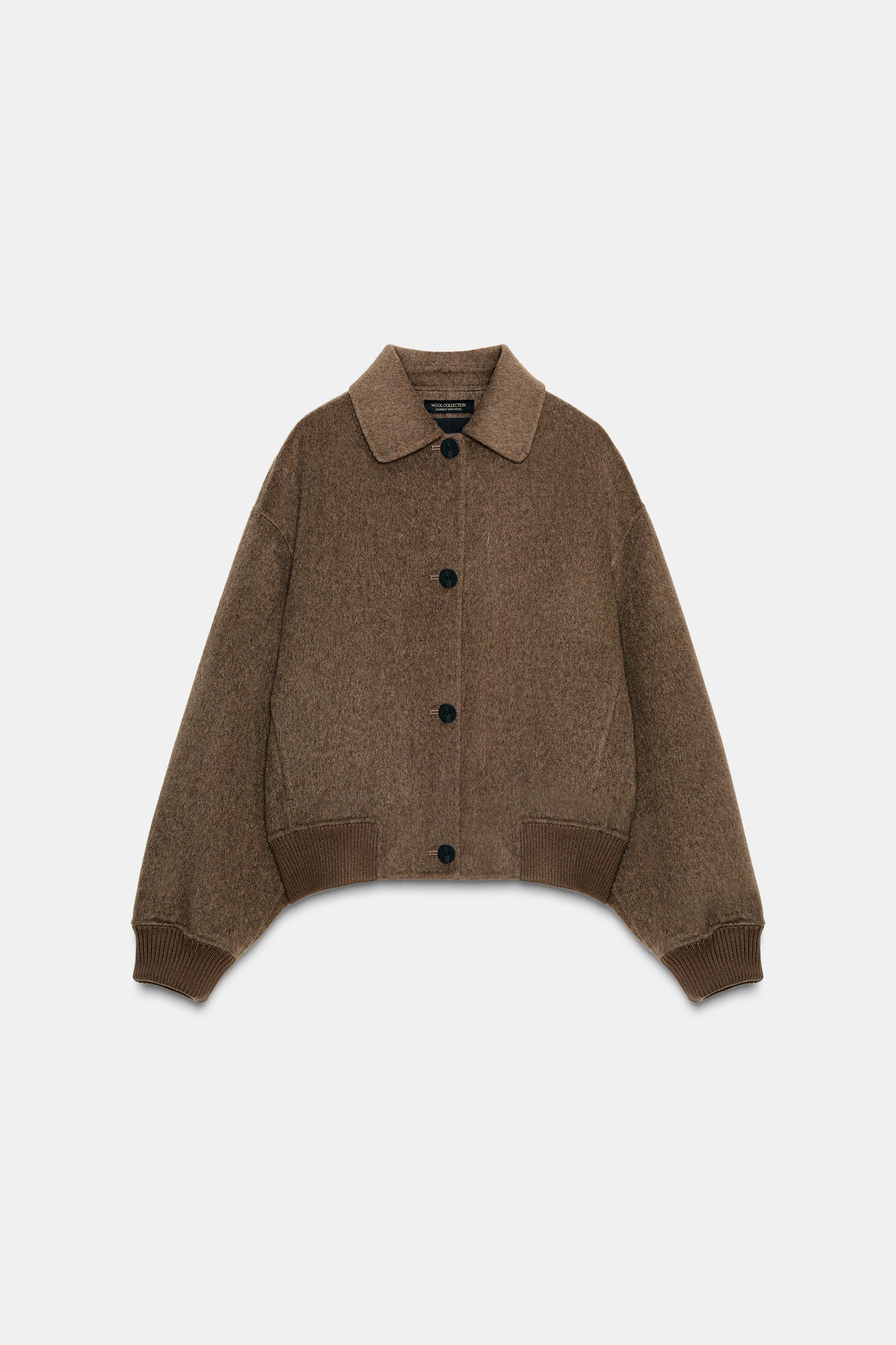 WOOL BLEND BOMBER JACKET ZW COLLECTION by ZARA