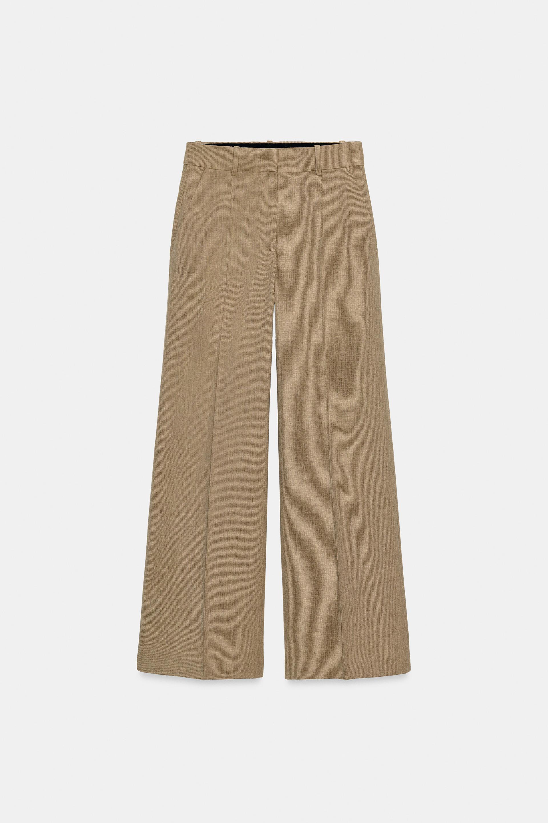 WOOL BLEND FRONT SEAM PANTS ZW COLLECTION by ZARA