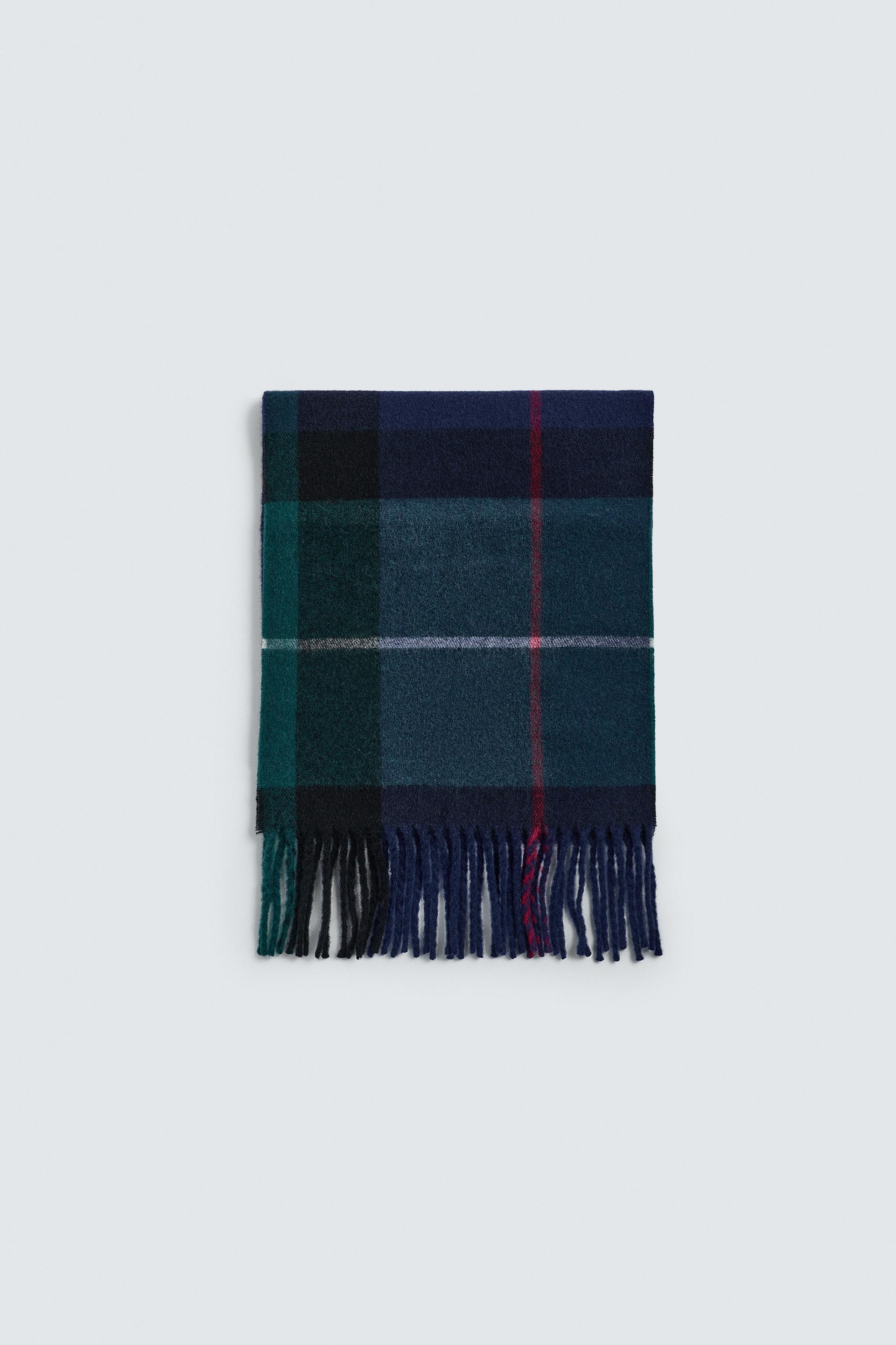 WOOL BLEND PLAID SCARF AARON LEVINE X ZARA by ZARA