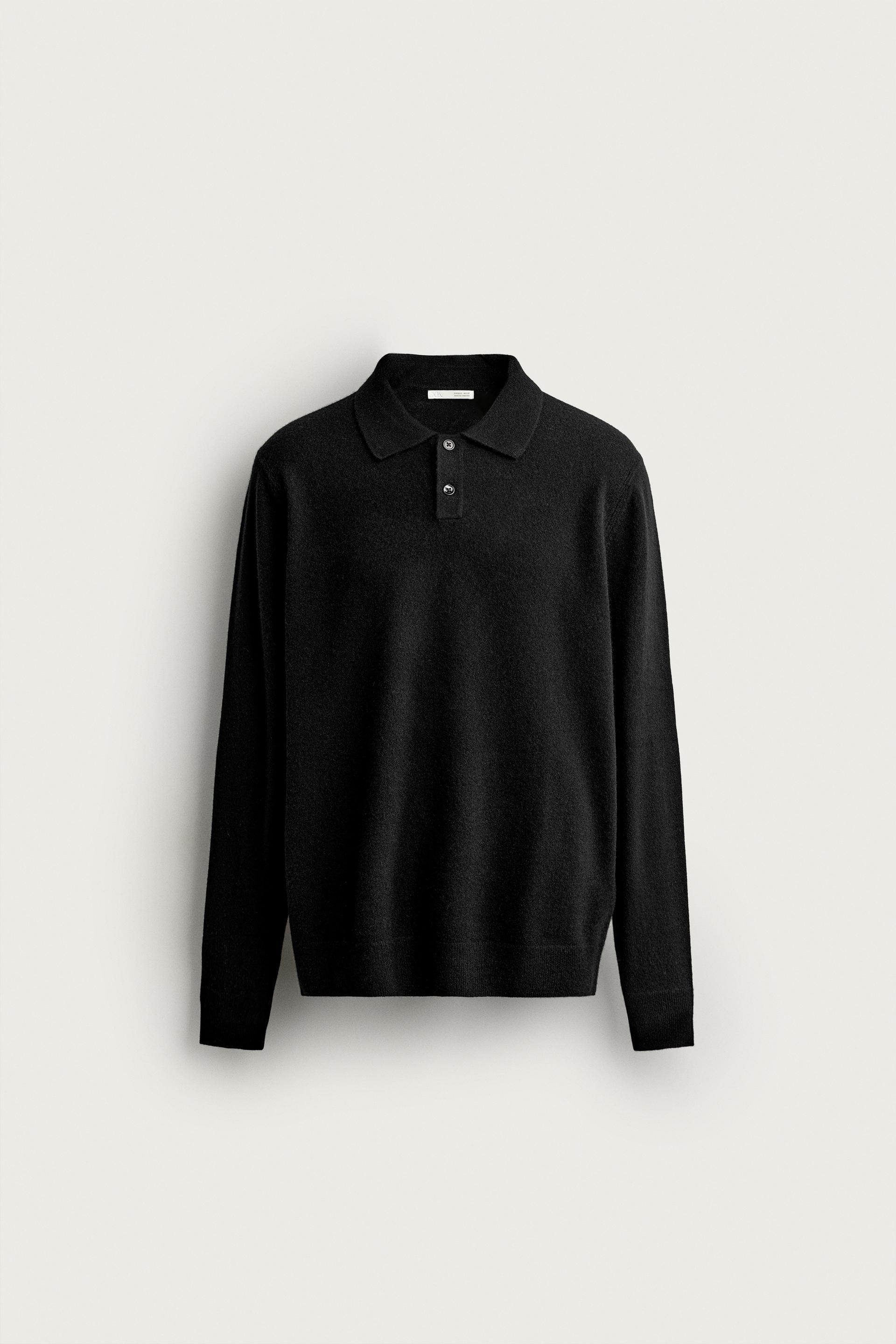 WOOL BLEND RELAXED FIT KNIT POLO by ZARA