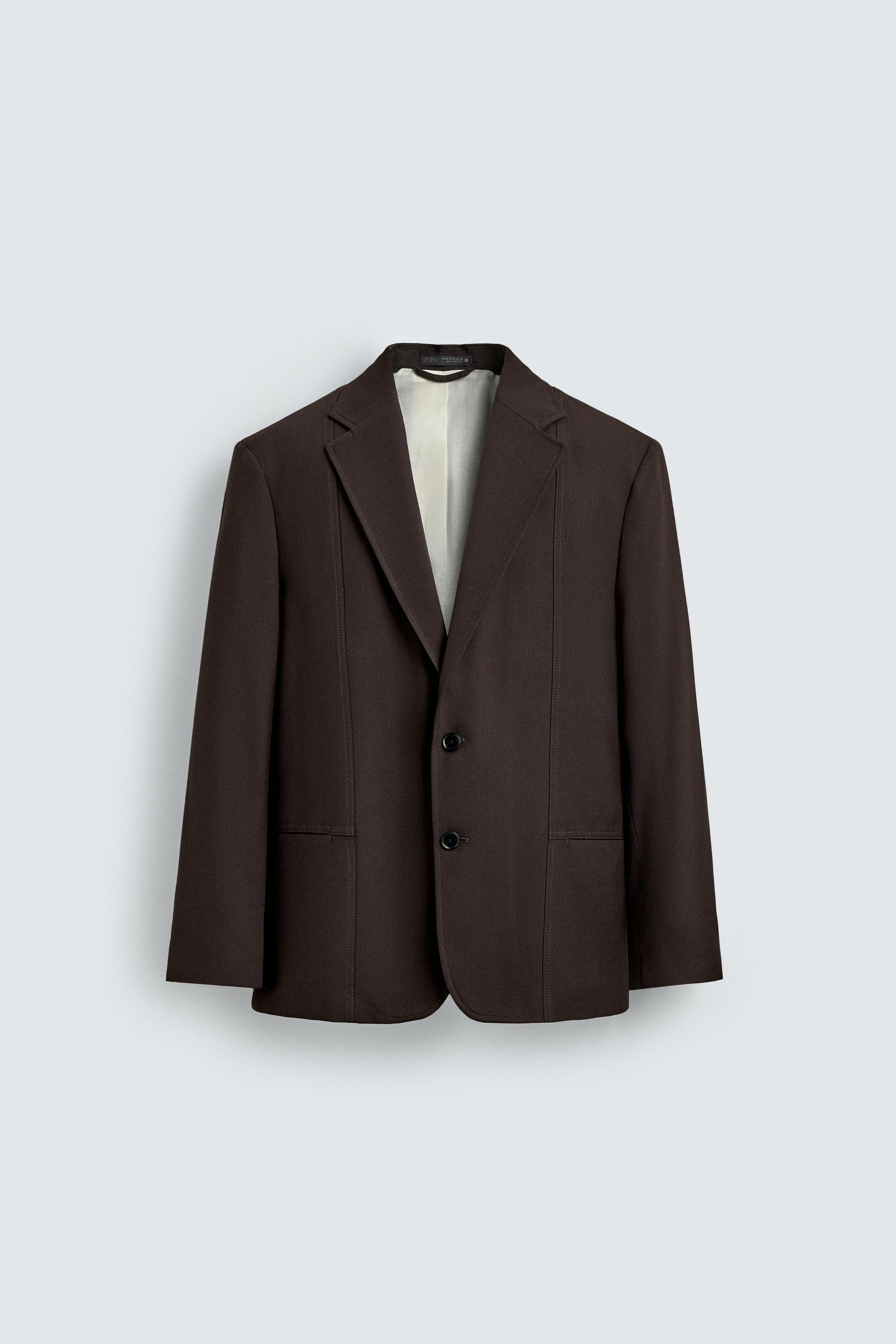 WOOL BLEND SUIT BLAZER by ZARA