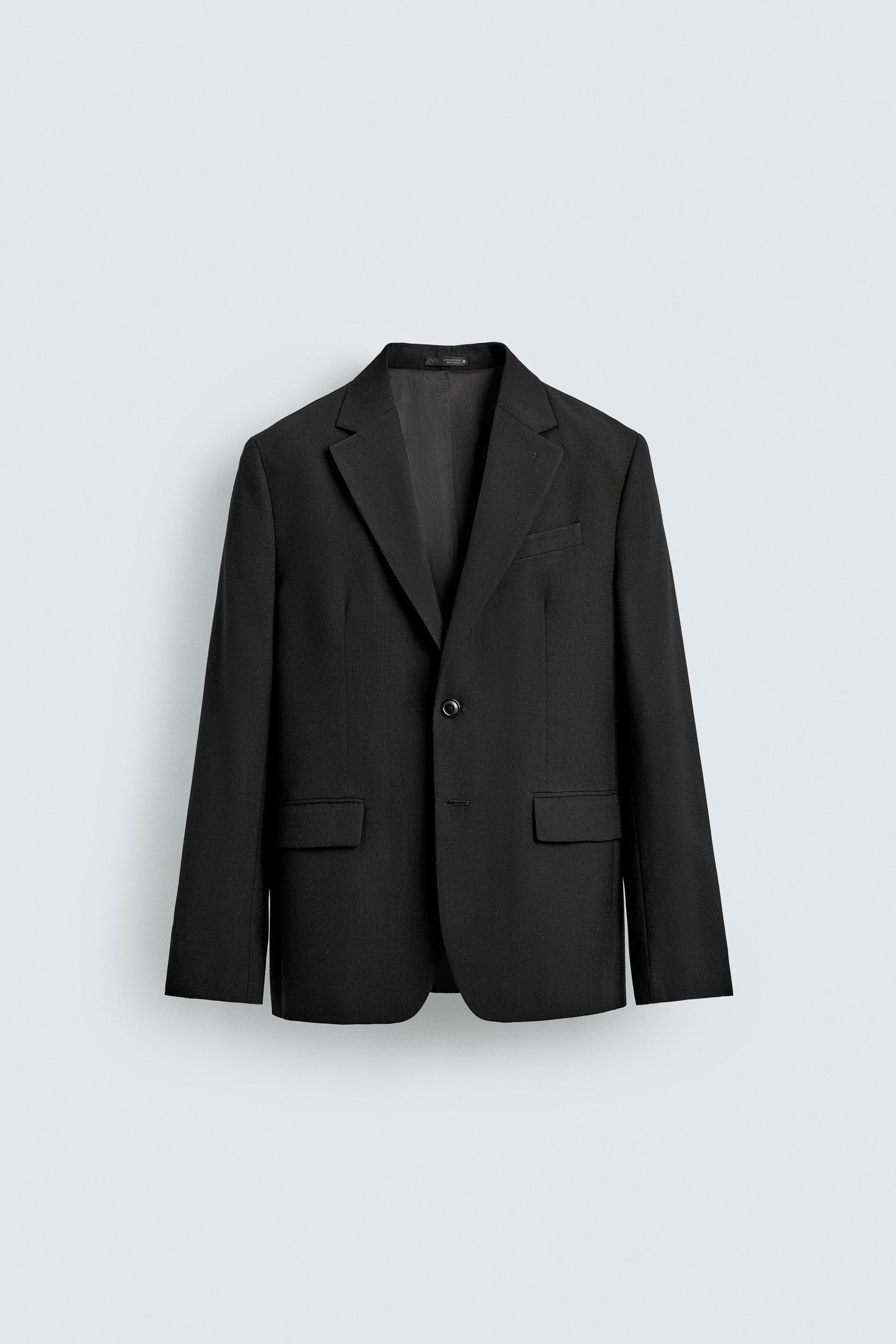WOOL BLEND SUIT BLAZER by ZARA