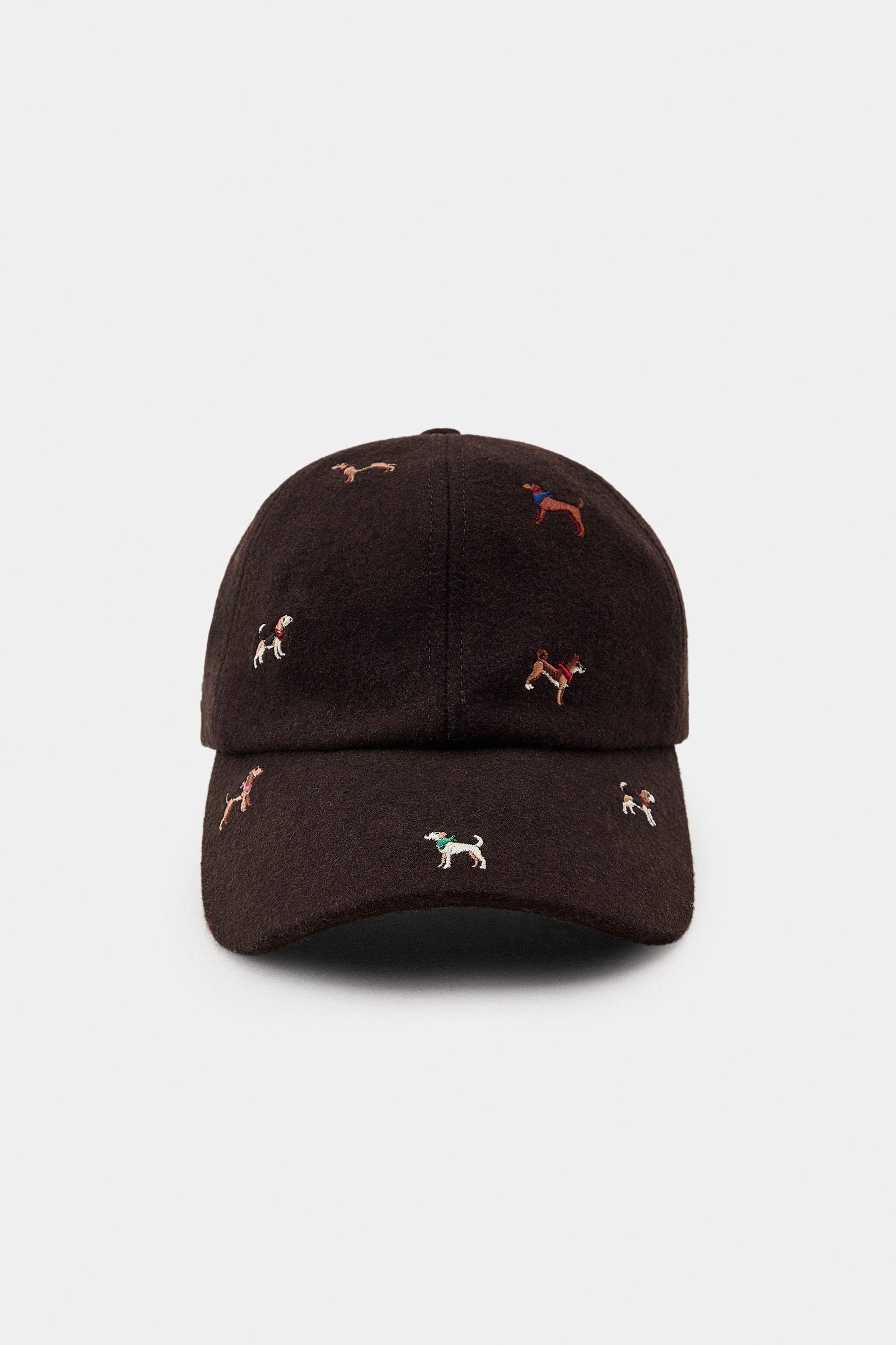 WOOL CAP WITH DOG EMBROIDERY by ZARA
