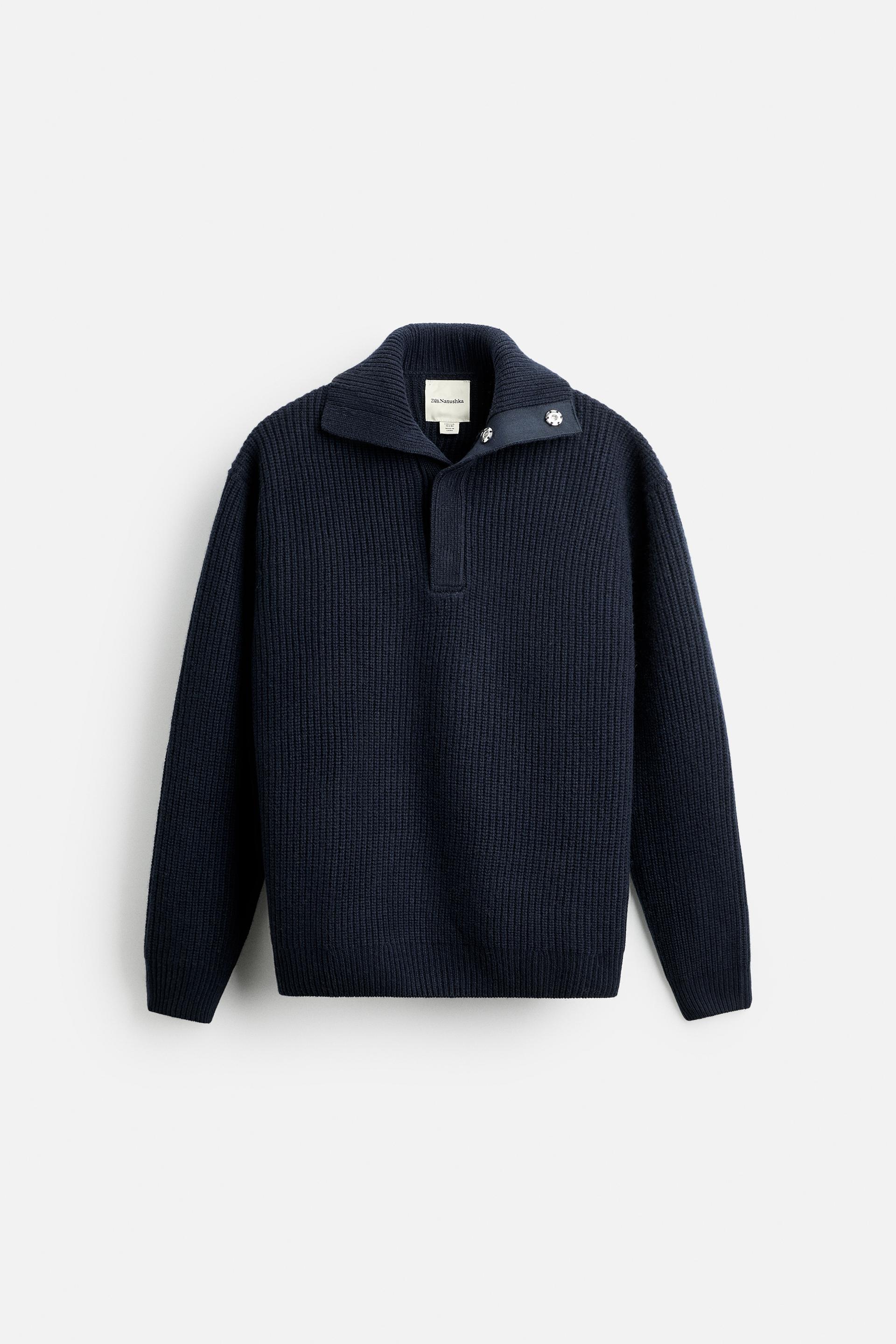 WOOL - CASHMERE KNIT POLO SHIRT X NANUSHKA by ZARA | jellibeans