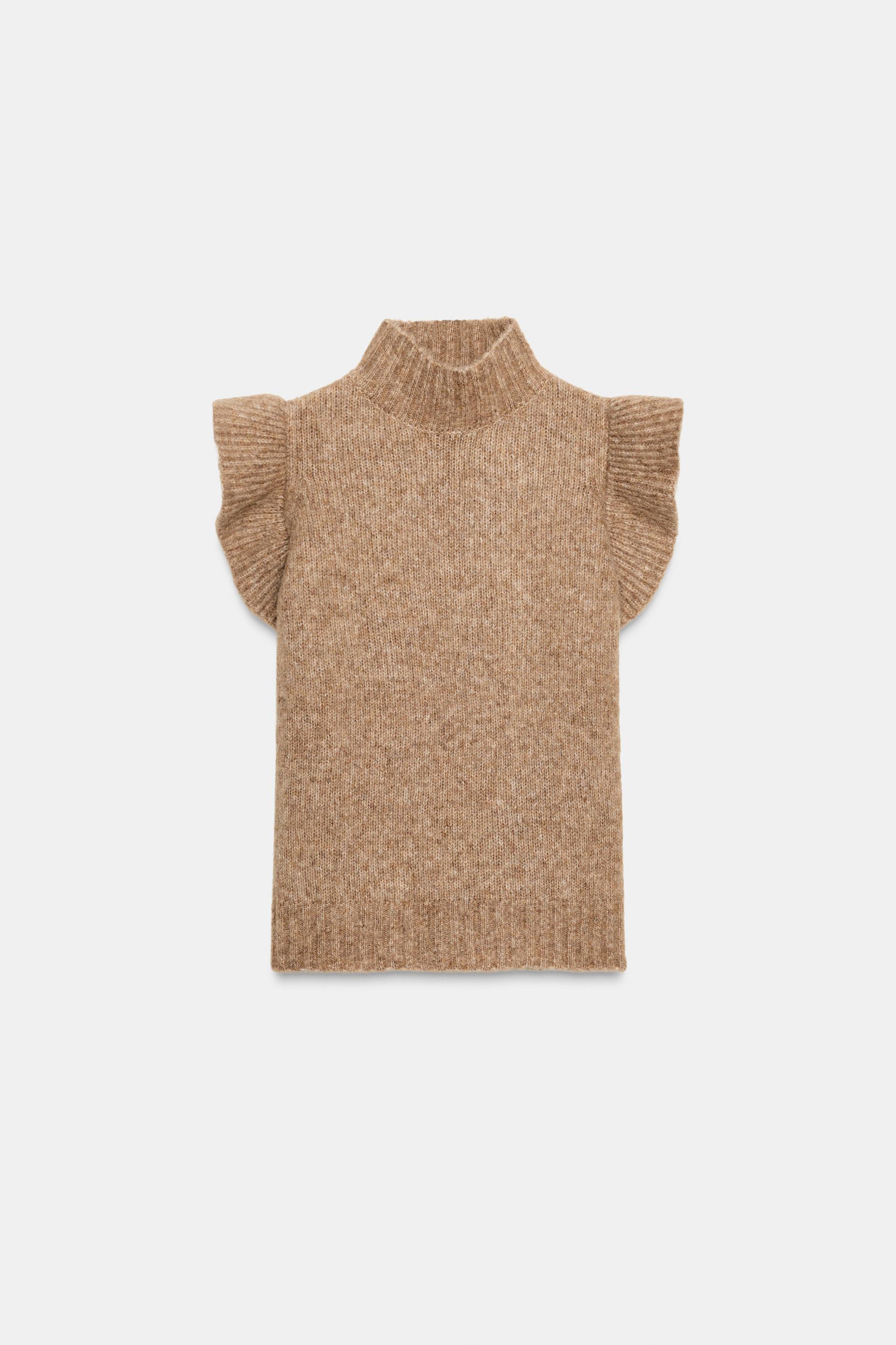WOOL VEST WITH RUFFLES by ZARA