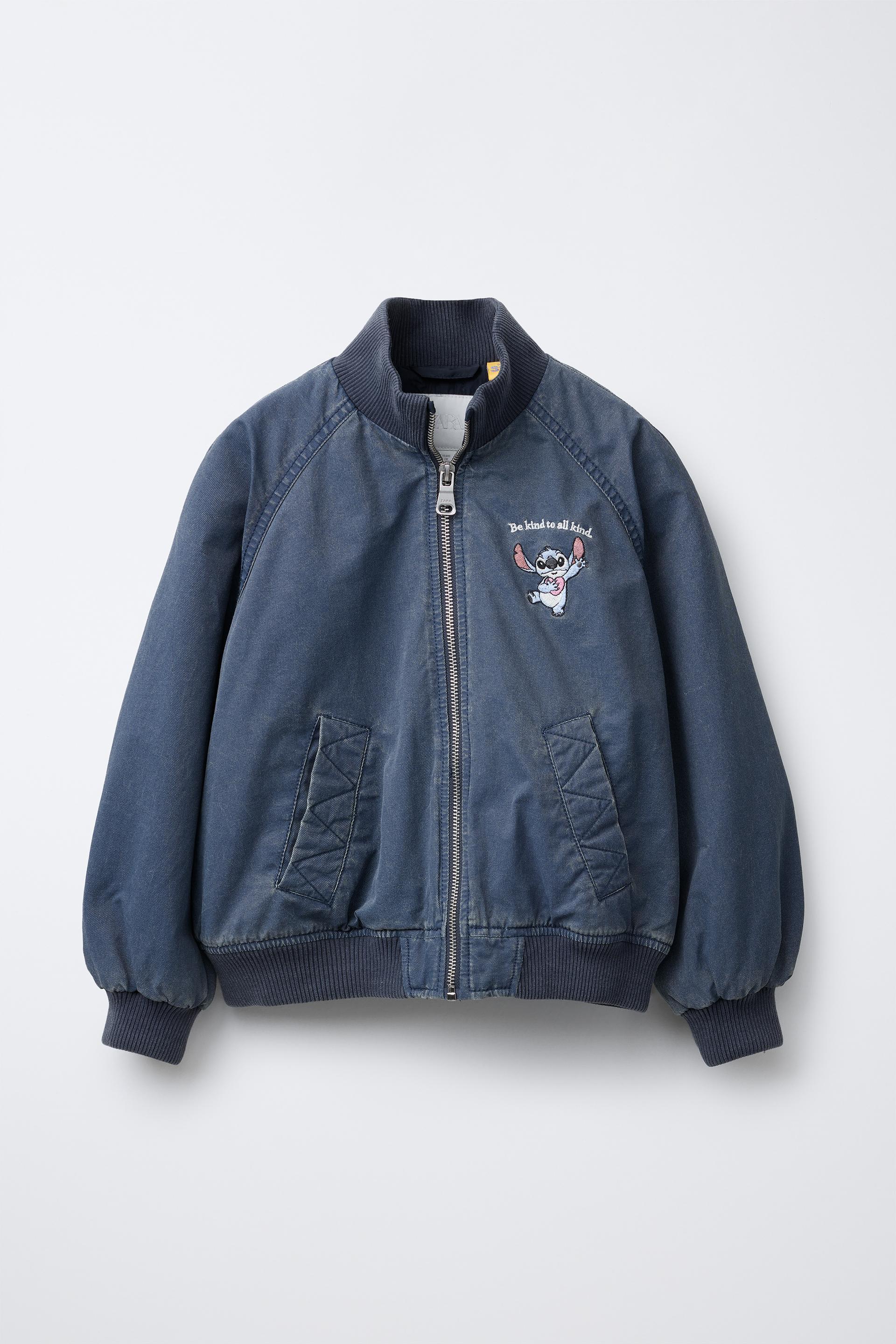 WORN EFFECT STITCH & ANGEL © DISNEY BOMBER JACKET by ZARA