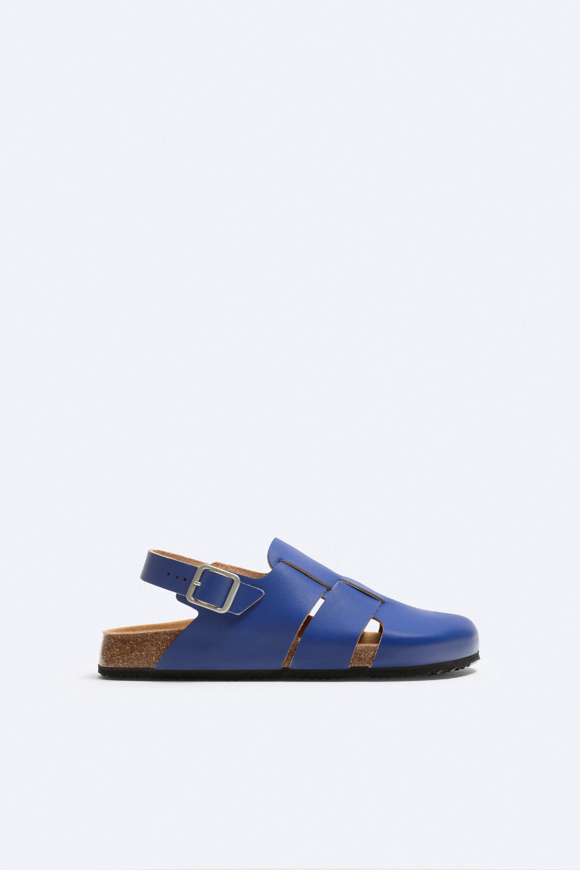 WOVEN LEATHER CLOGS by ZARA
